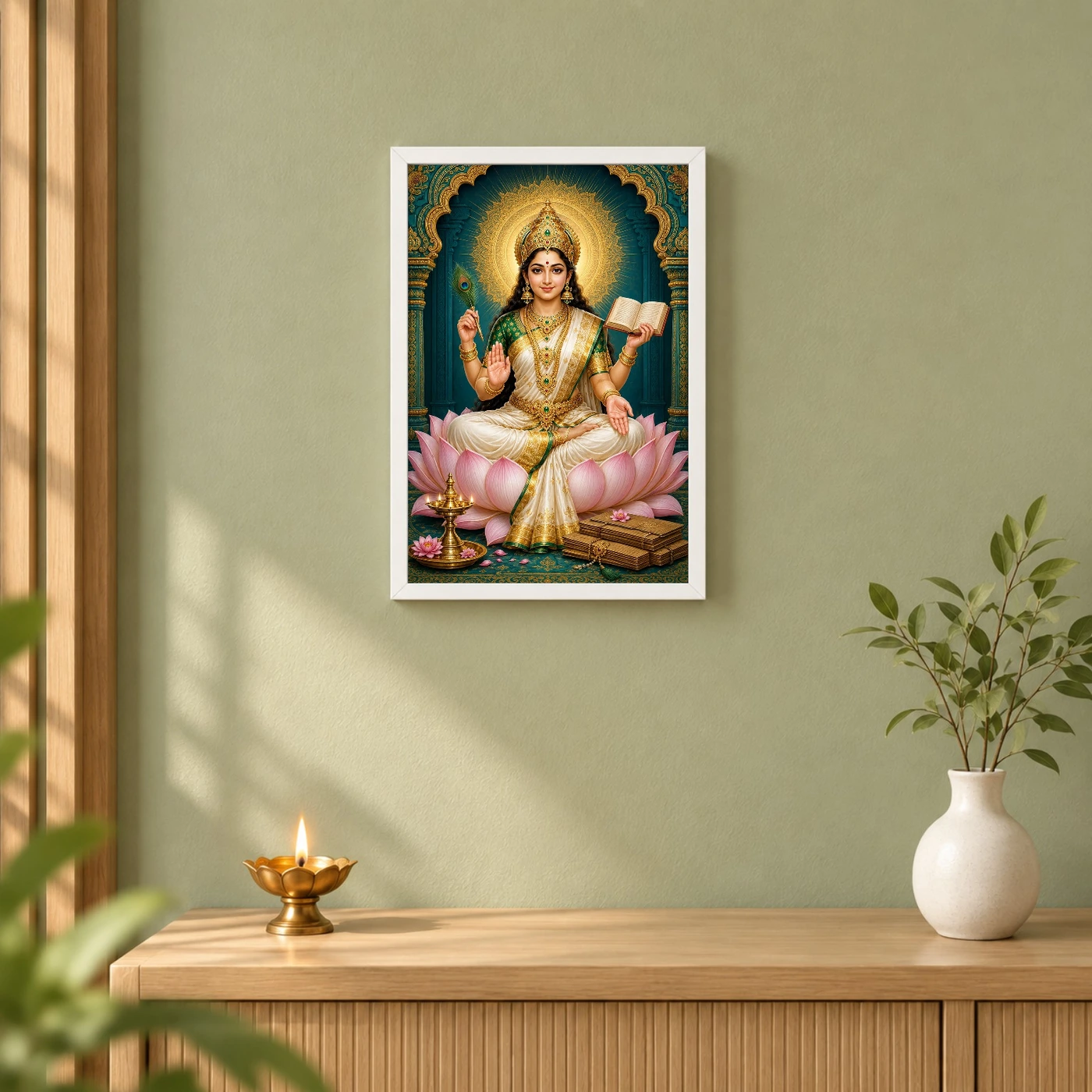 Vidya Lakshmi — Goddess of Knowledge Frame, view 6