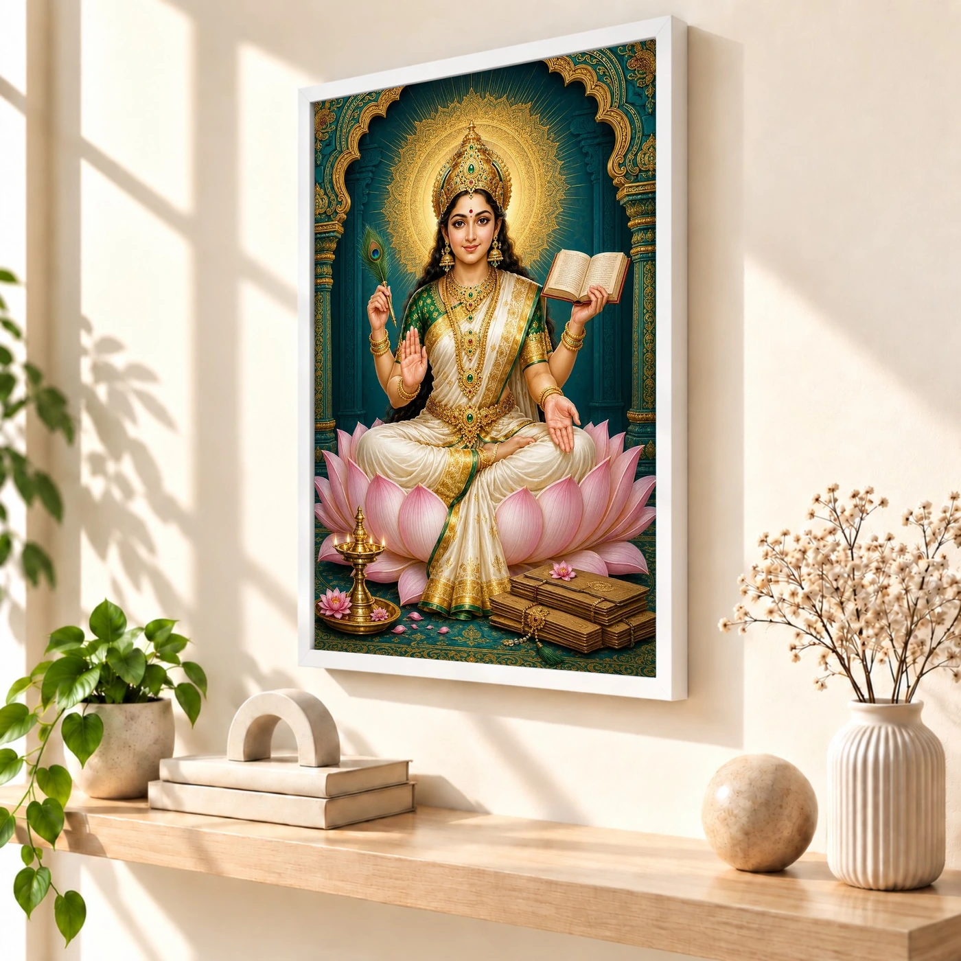 Vidya Lakshmi — Goddess of Knowledge Frame, view 7