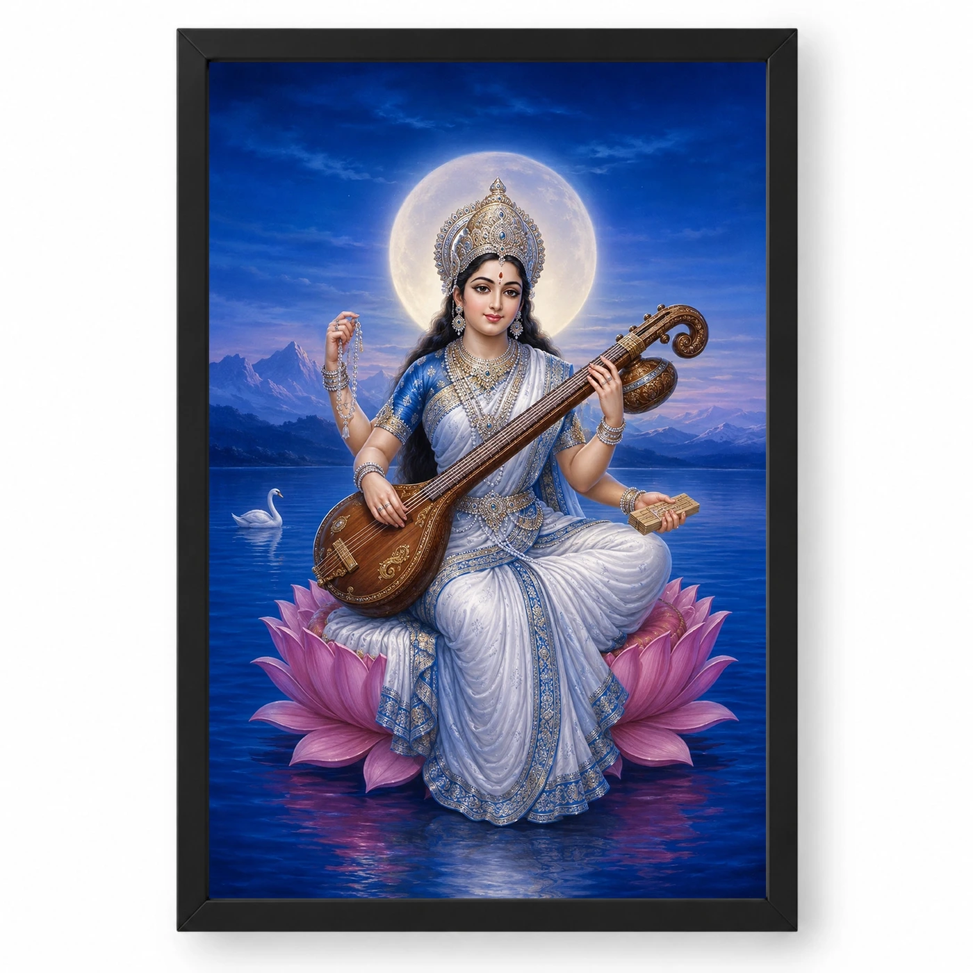 Vidya Saraswati — Blue River Serenity Frame