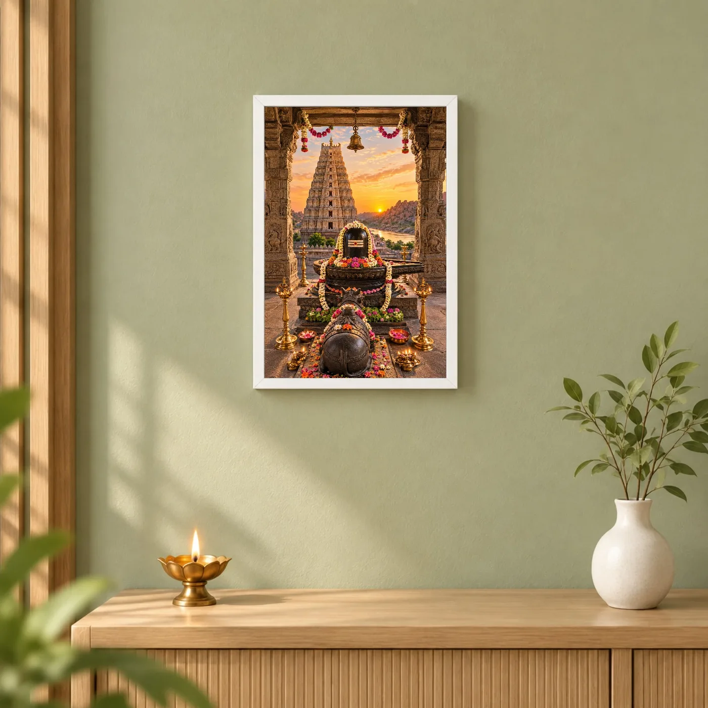 Virupaksha Hampi Tungabhadra Dawn Photo Frame, view 6