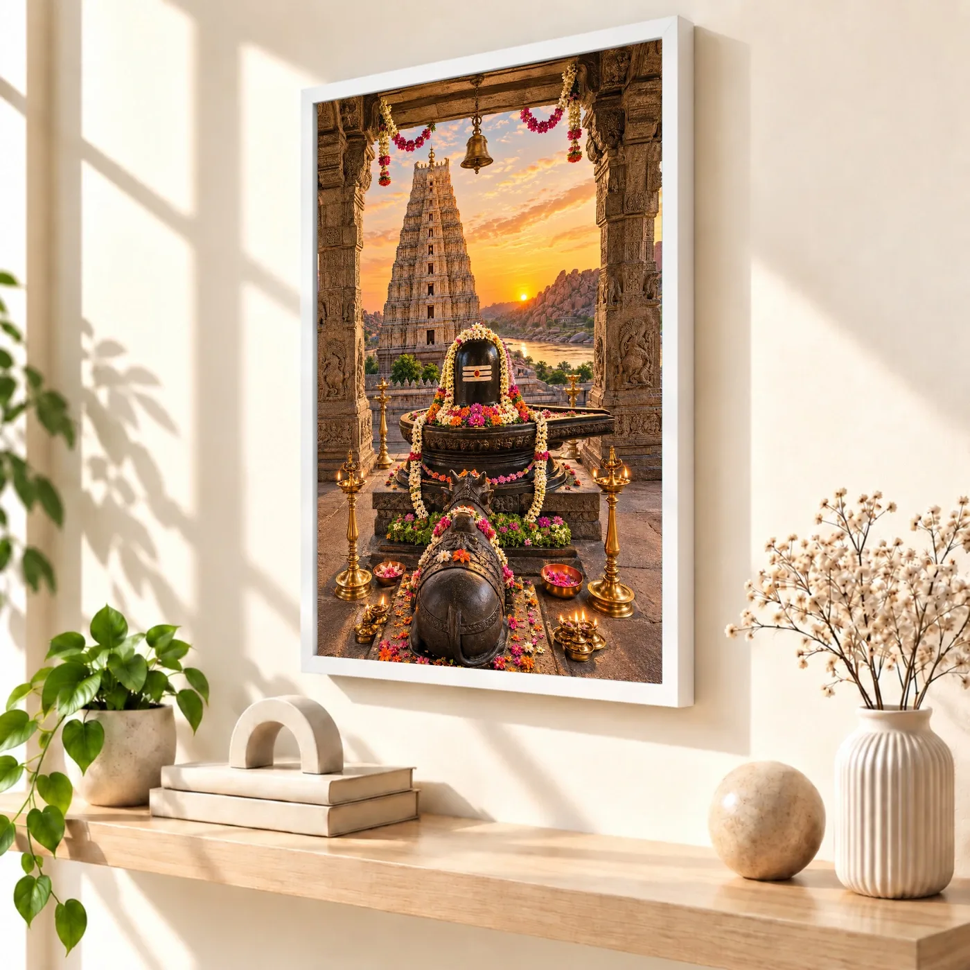 Virupaksha Hampi Tungabhadra Dawn Photo Frame, view 7