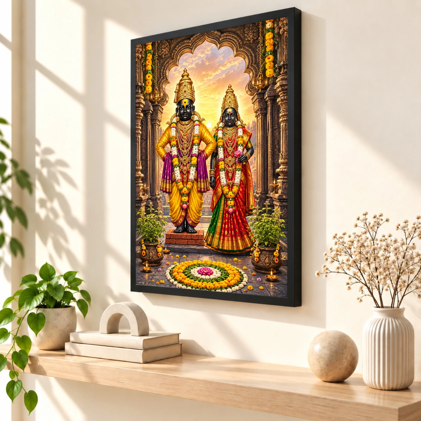 Vitthal Rukmini Pandharpur Darshan Photo Frame, view 2