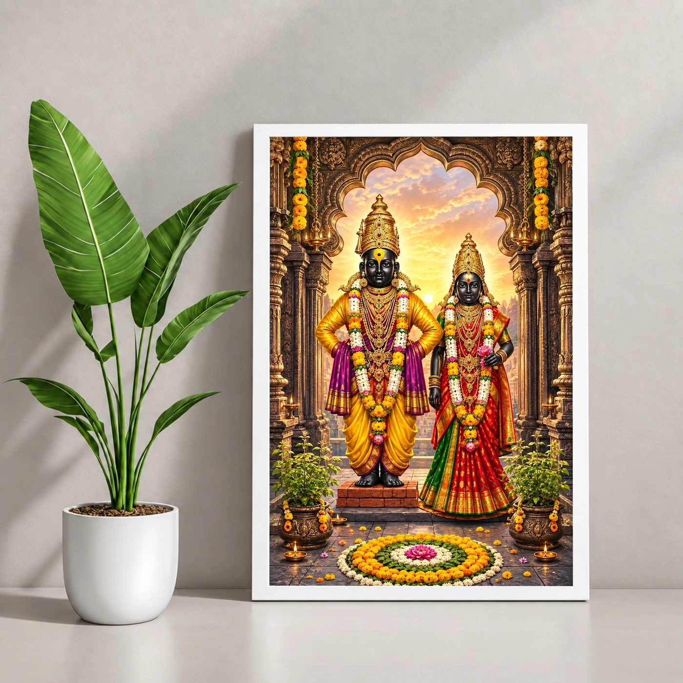 Vitthal Rukmini Pandharpur Darshan Photo Frame, view 4