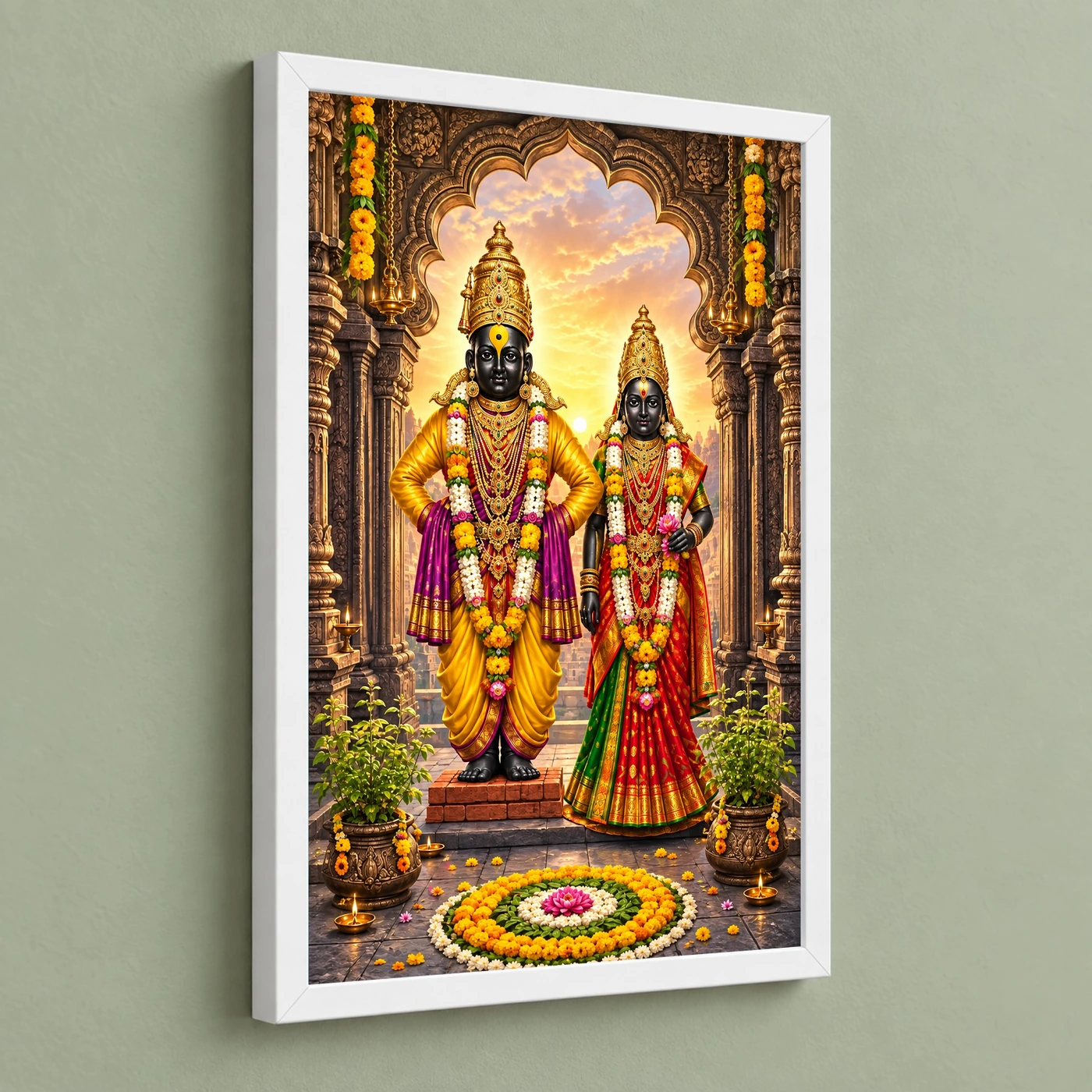 Vitthal Rukmini Pandharpur Darshan Photo Frame, view 5