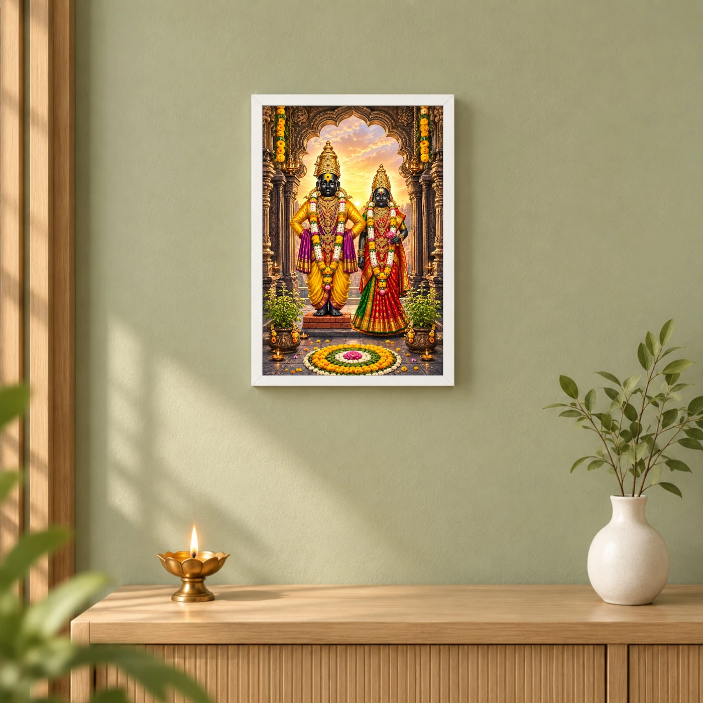 Vitthal Rukmini Pandharpur Darshan Photo Frame, view 6