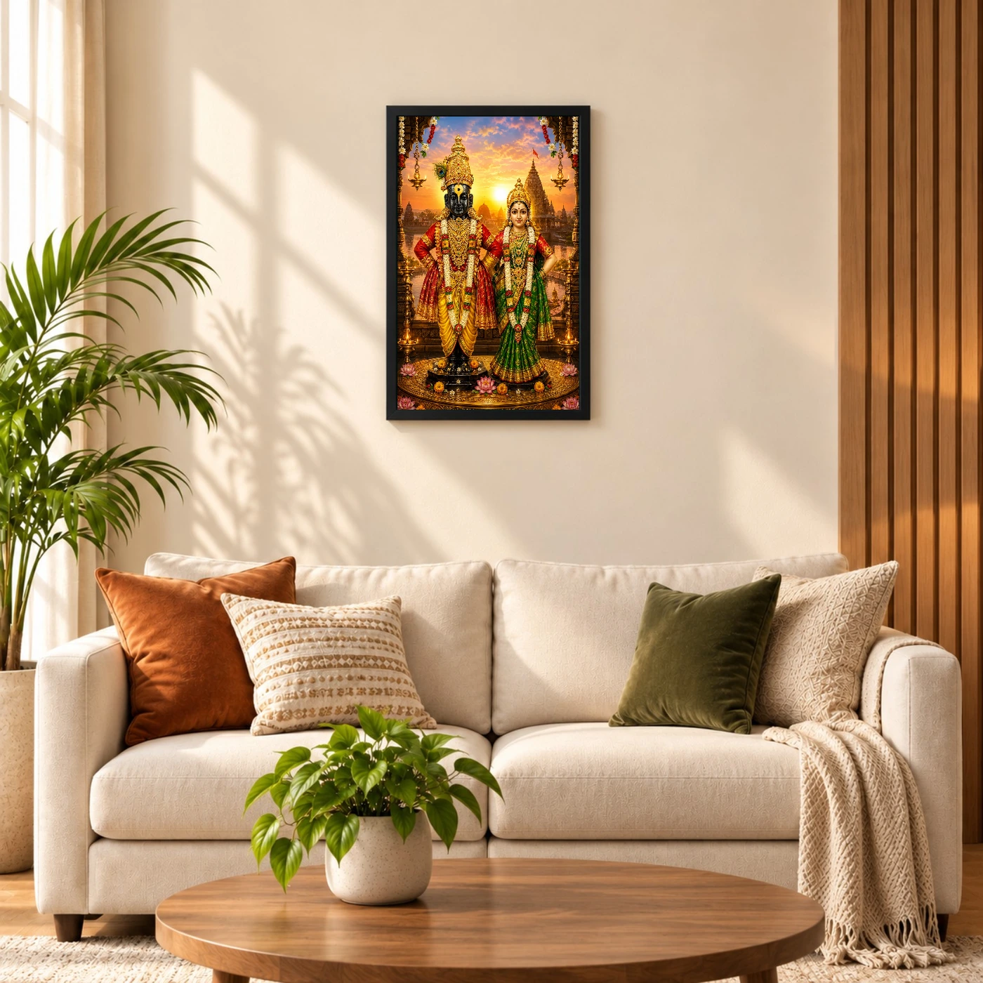 Vitthal Rukmini Serene Sunrise Blessing Photo Frame, view 8