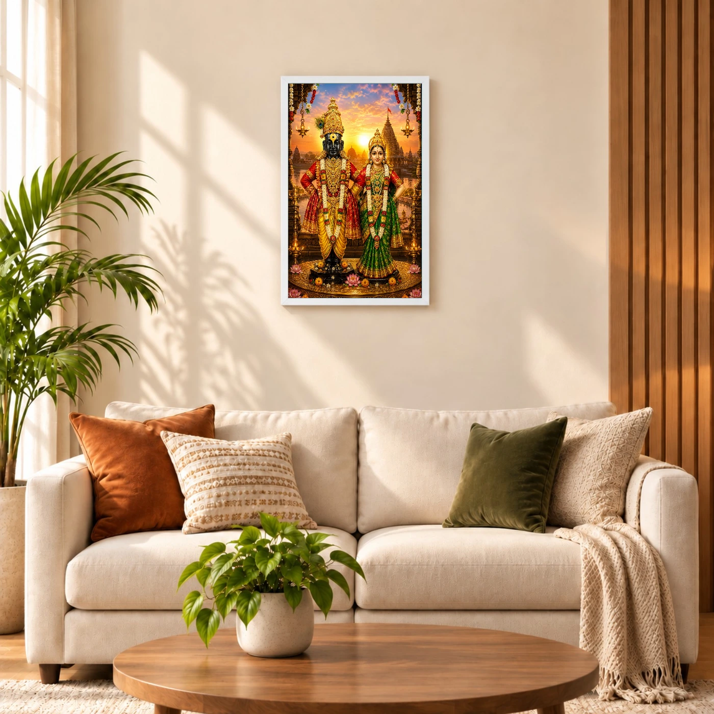 Vitthal Rukmini Serene Sunrise Blessing Photo Frame, view 9
