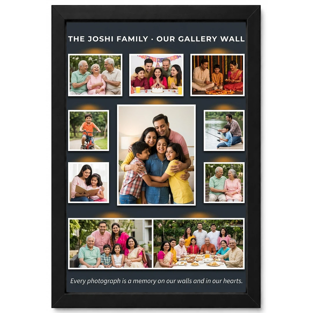 Wall Photo Frame Collage Rustic Vintage Farmhouse Memories Photo Frame