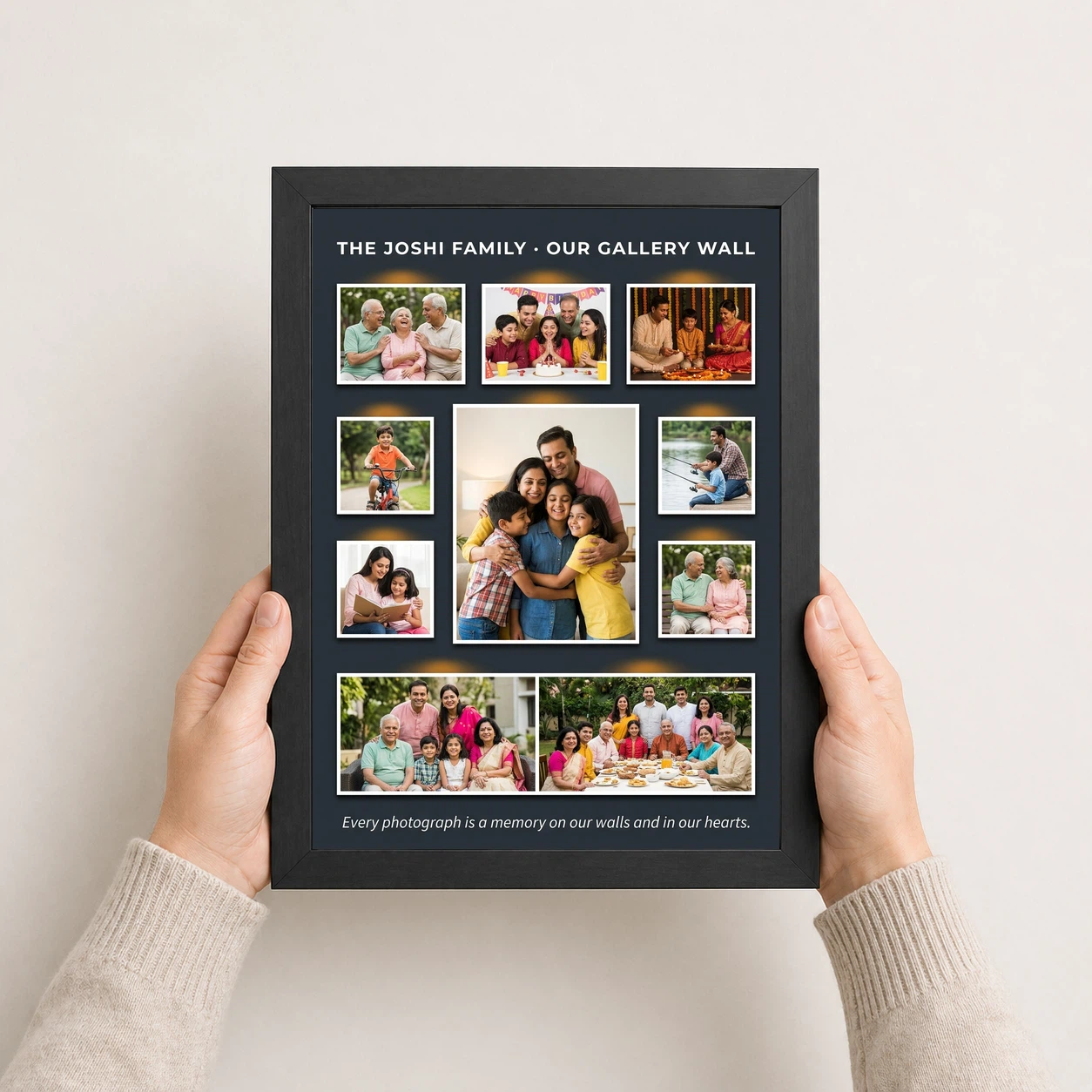 Wall Photo Frame Collage Rustic Vintage Farmhouse Memories Photo Frame, view 3