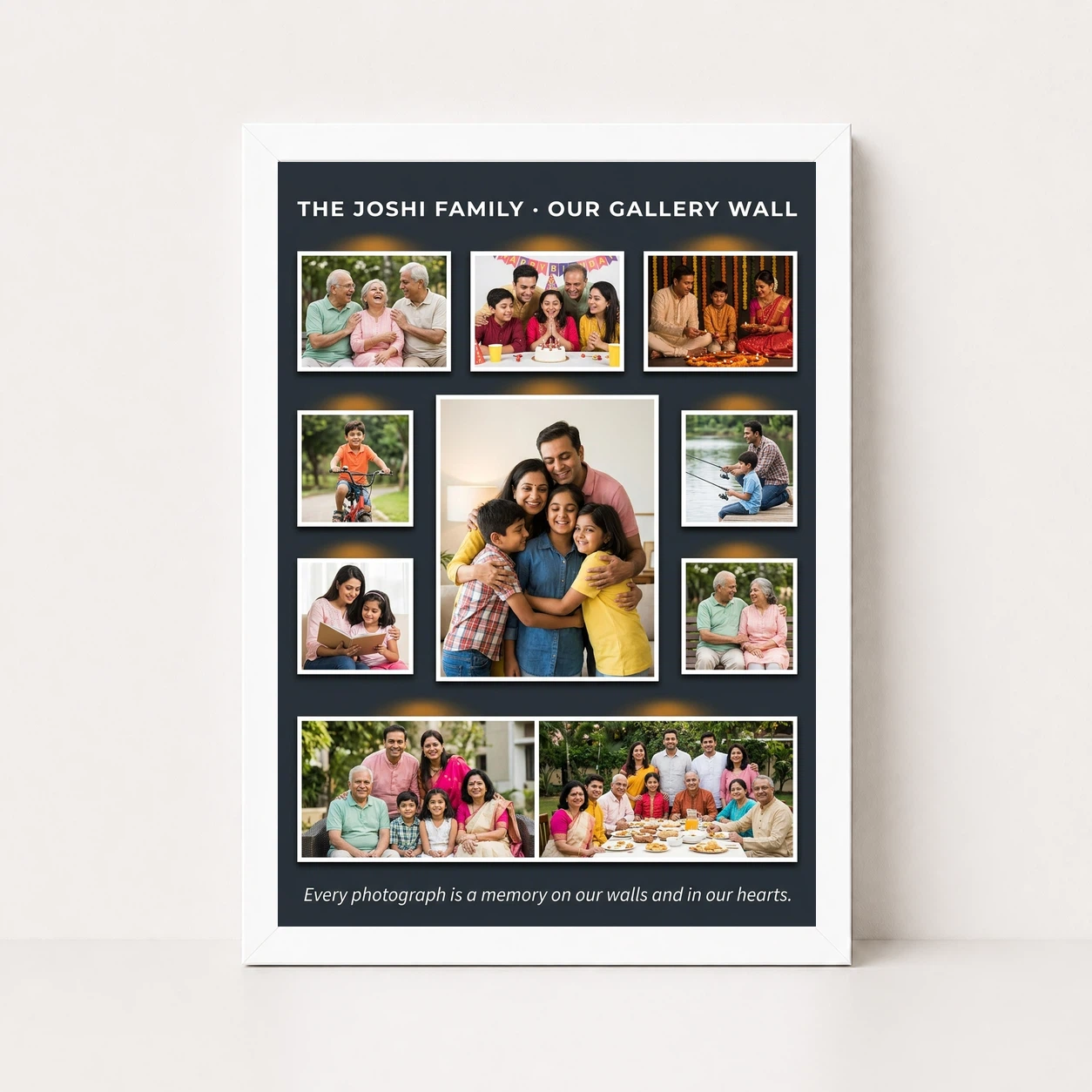 Wall Photo Frame Collage Rustic Vintage Farmhouse Memories Photo Frame, view 5