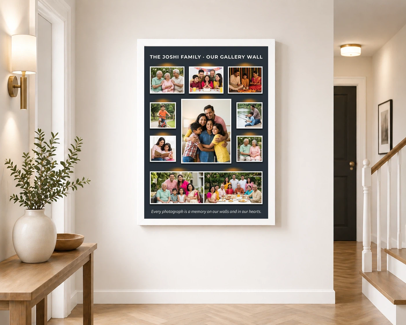 Wall Photo Frame Collage Rustic Vintage Farmhouse Memories Photo Frame, view 6