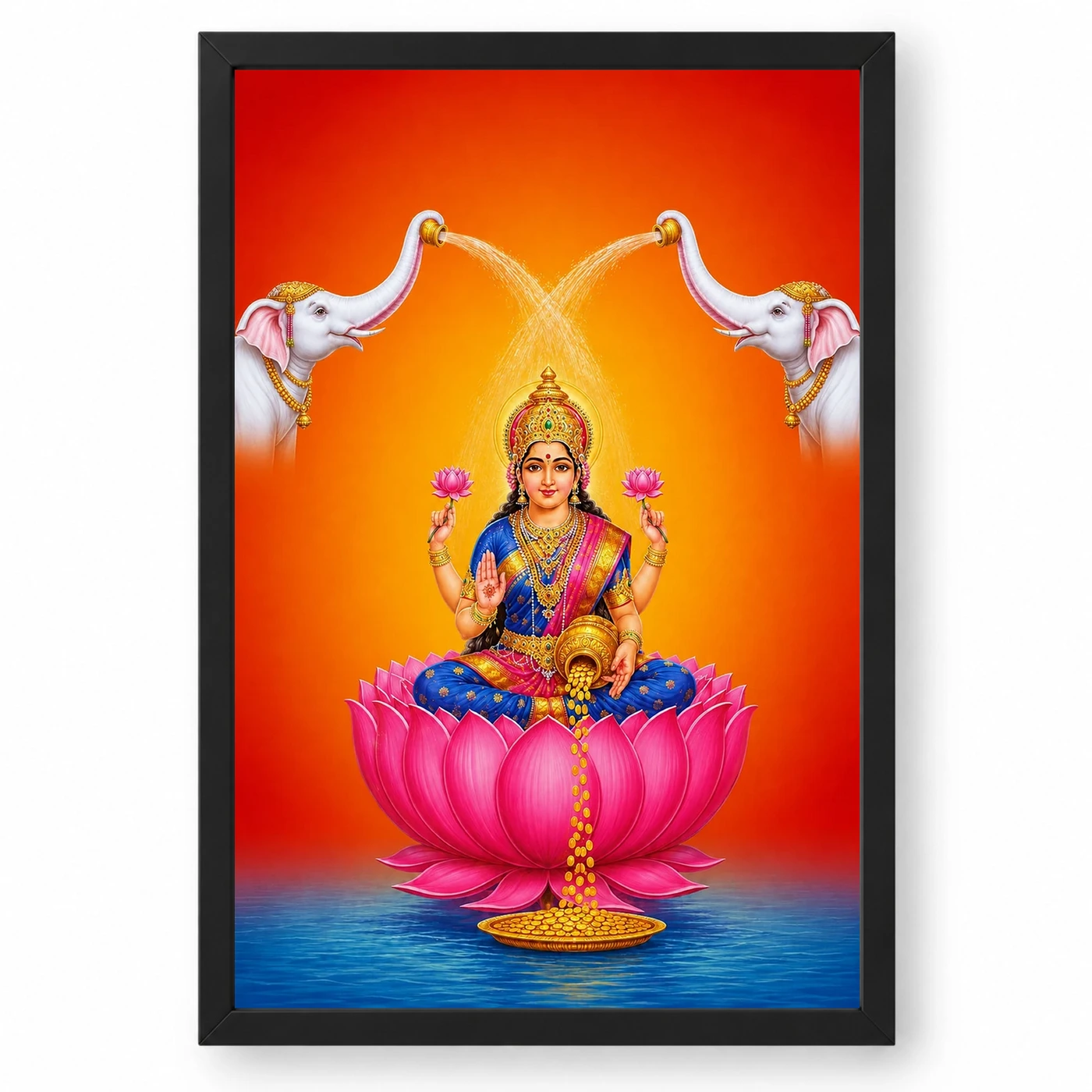 Water Arch Varalakshmi Photo Frame – Blue Saffron Art