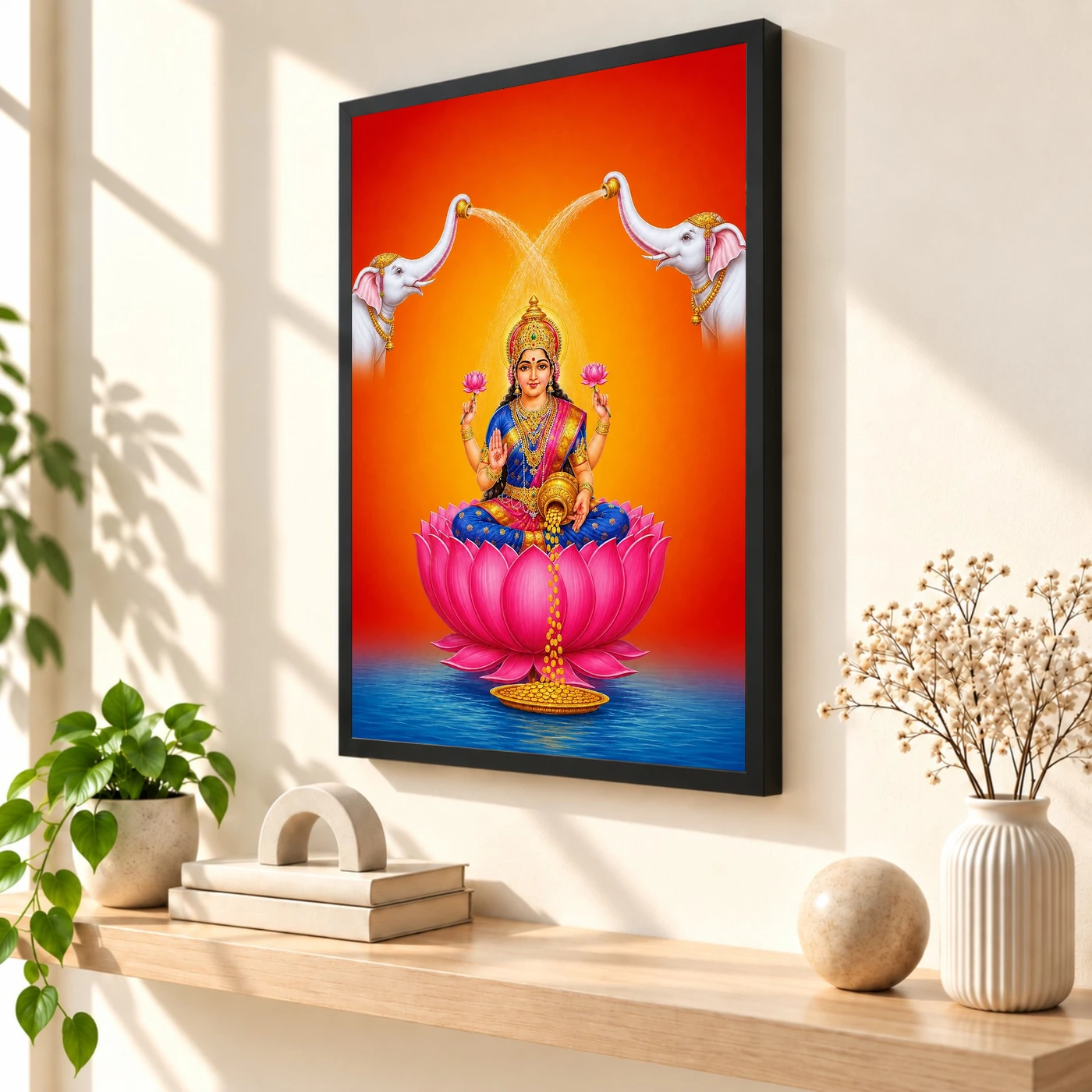 Water Arch Varalakshmi Photo Frame – Blue Saffron Art, view 2