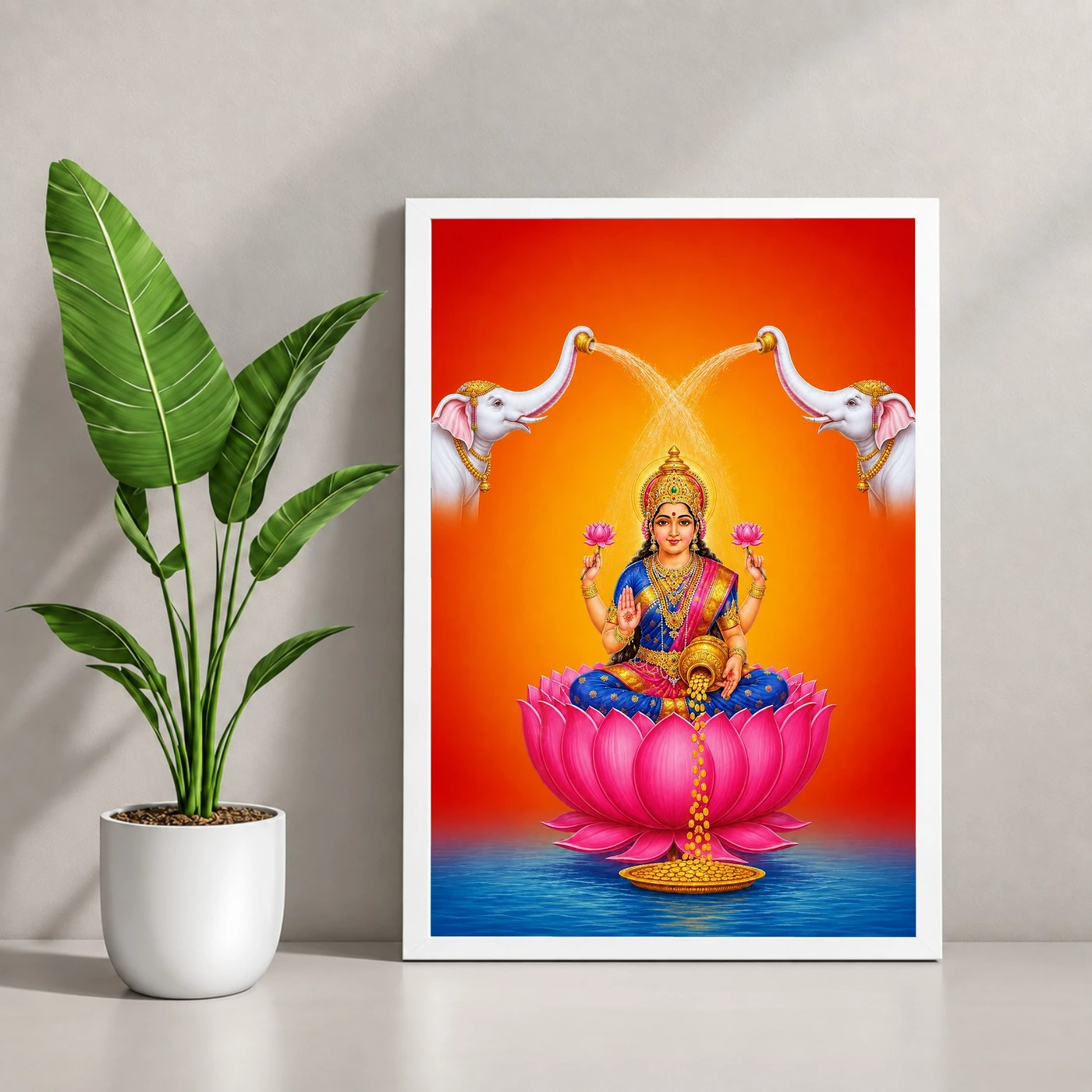Water Arch Varalakshmi Photo Frame – Blue Saffron Art, view 4
