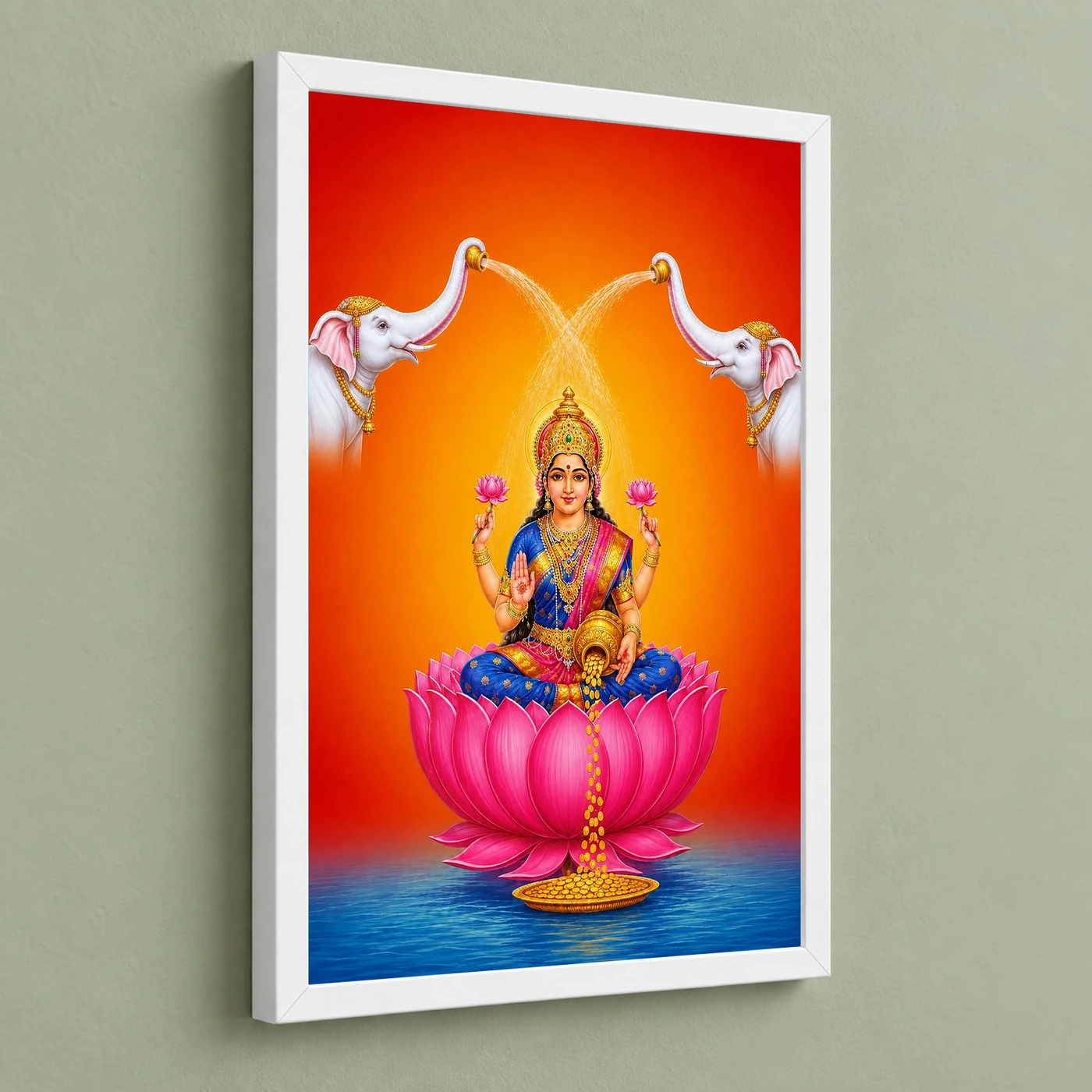 Water Arch Varalakshmi Photo Frame – Blue Saffron Art, view 5