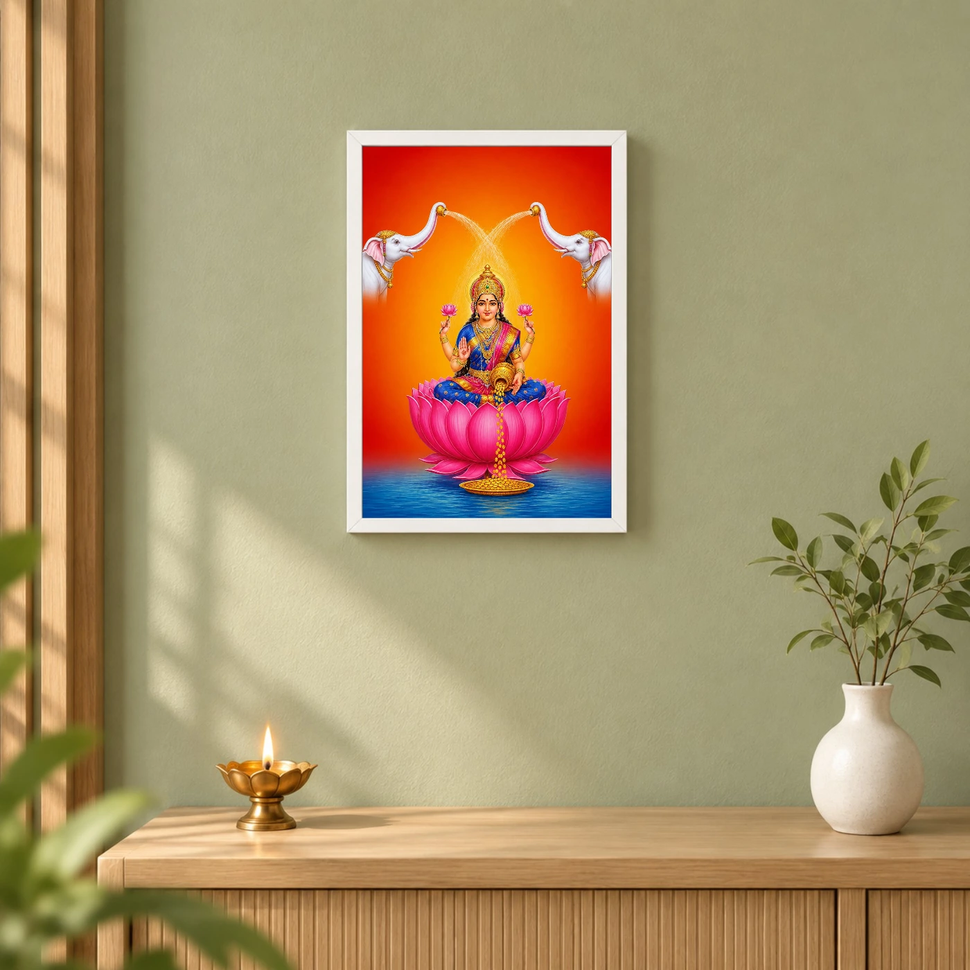 Water Arch Varalakshmi Photo Frame – Blue Saffron Art, view 6