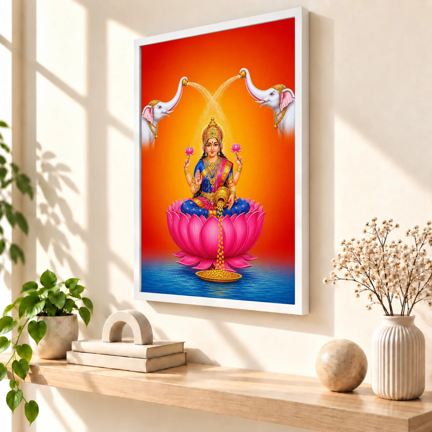 Water Arch Varalakshmi Photo Frame – Blue Saffron Art, view 7