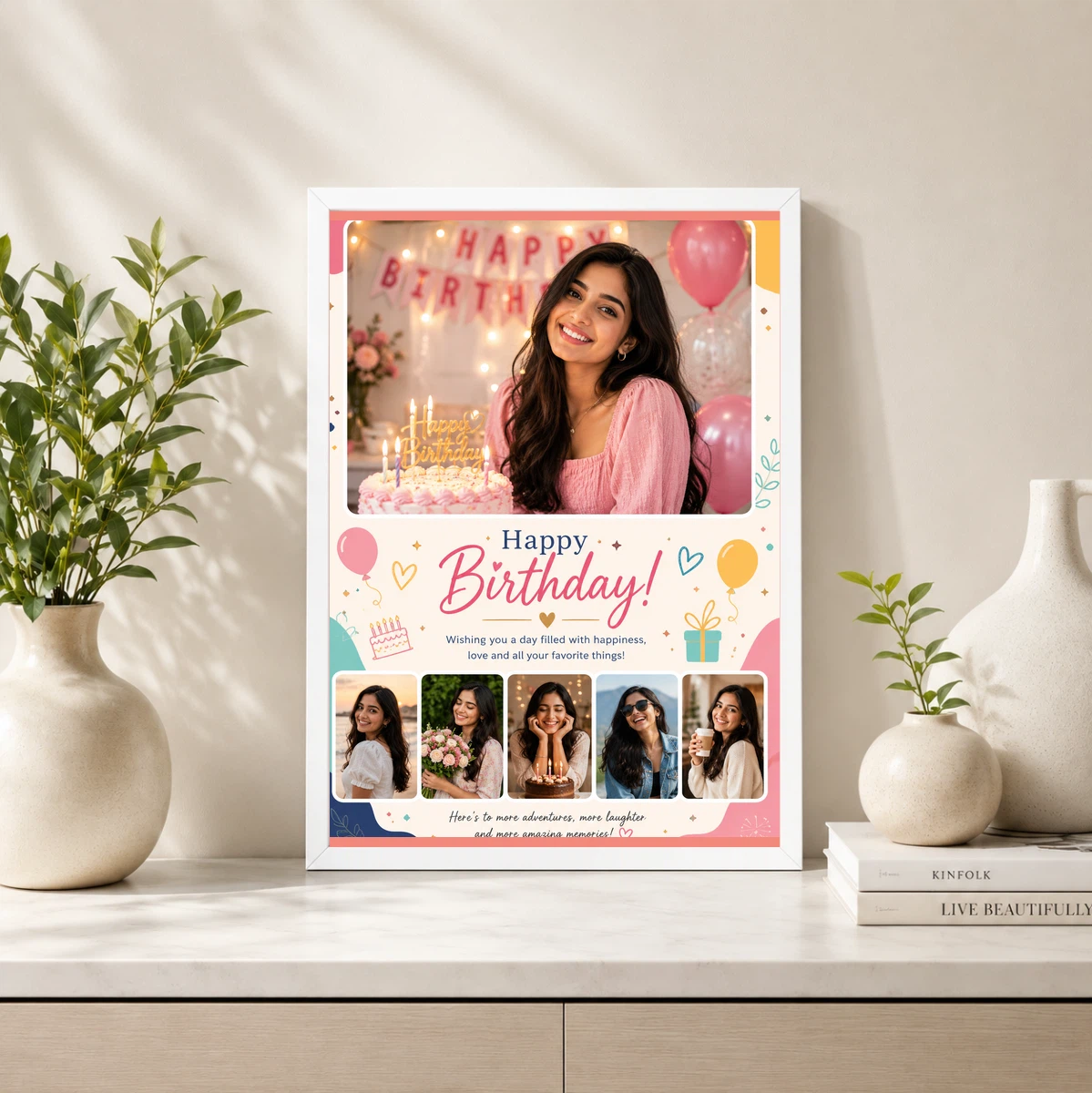Wife Birthday Photo Frame Personalised Couple Memory, view 4