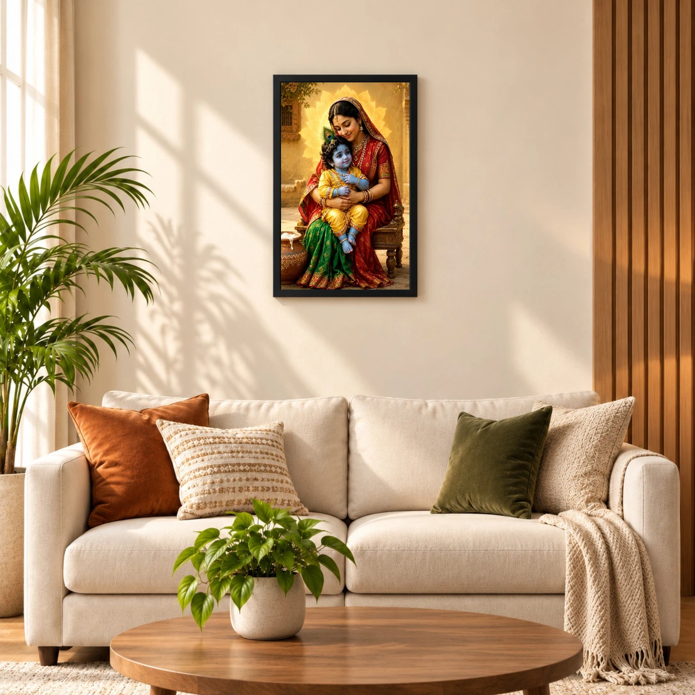 Yashoda with Bal Krishna — Divine Love Frame, view 8