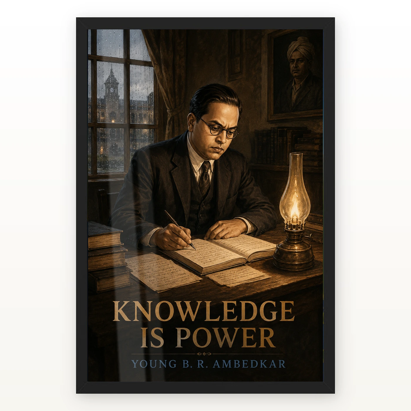 Young B. R. Ambedkar Knowledge Is Power Photo Frame