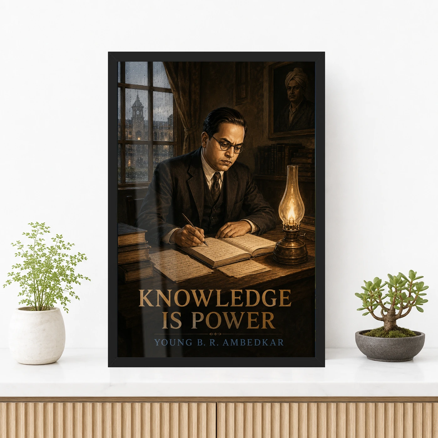 Young B. R. Ambedkar Knowledge Is Power Photo Frame, view 3