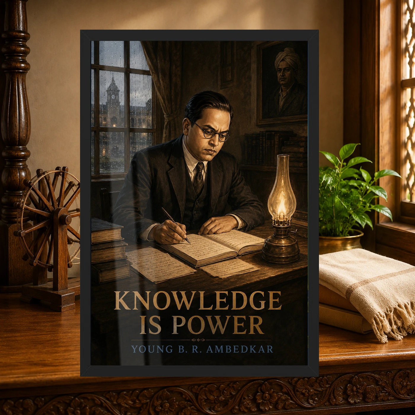 Young B. R. Ambedkar Knowledge Is Power Photo Frame, view 4