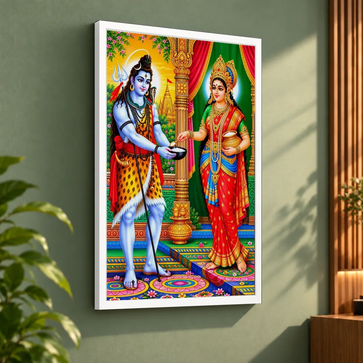 Annapurna Devi Grand Festival Flower Decoration Photo Frame, view 7
