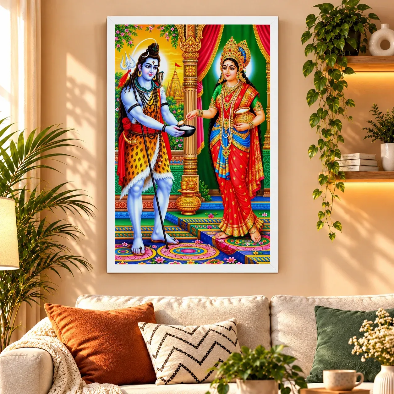Annapurna Devi Grand Festival Flower Decoration Photo Frame, view 9