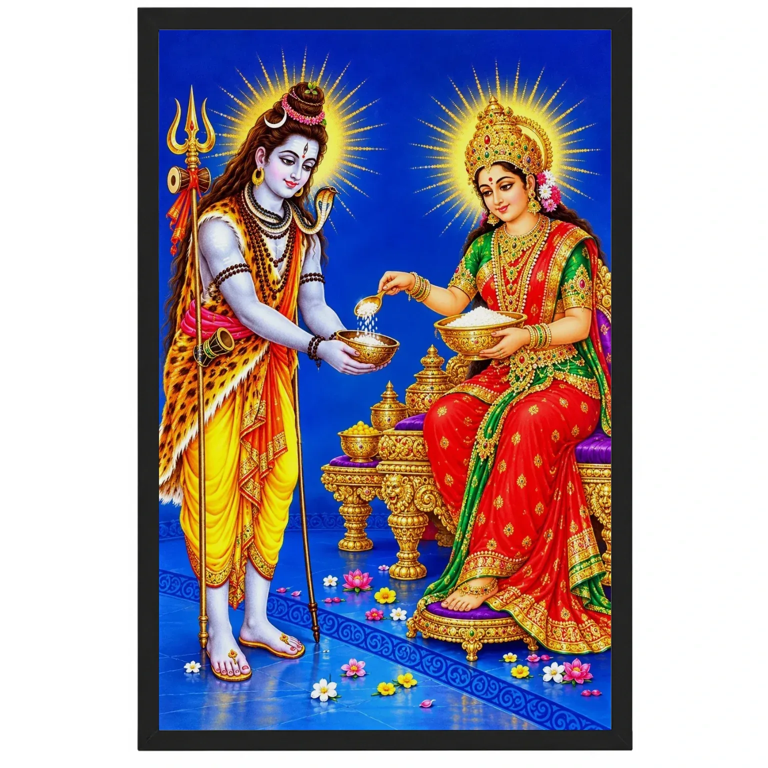 Annapurna Devi Cosmic Celestial Aura Photo Frame