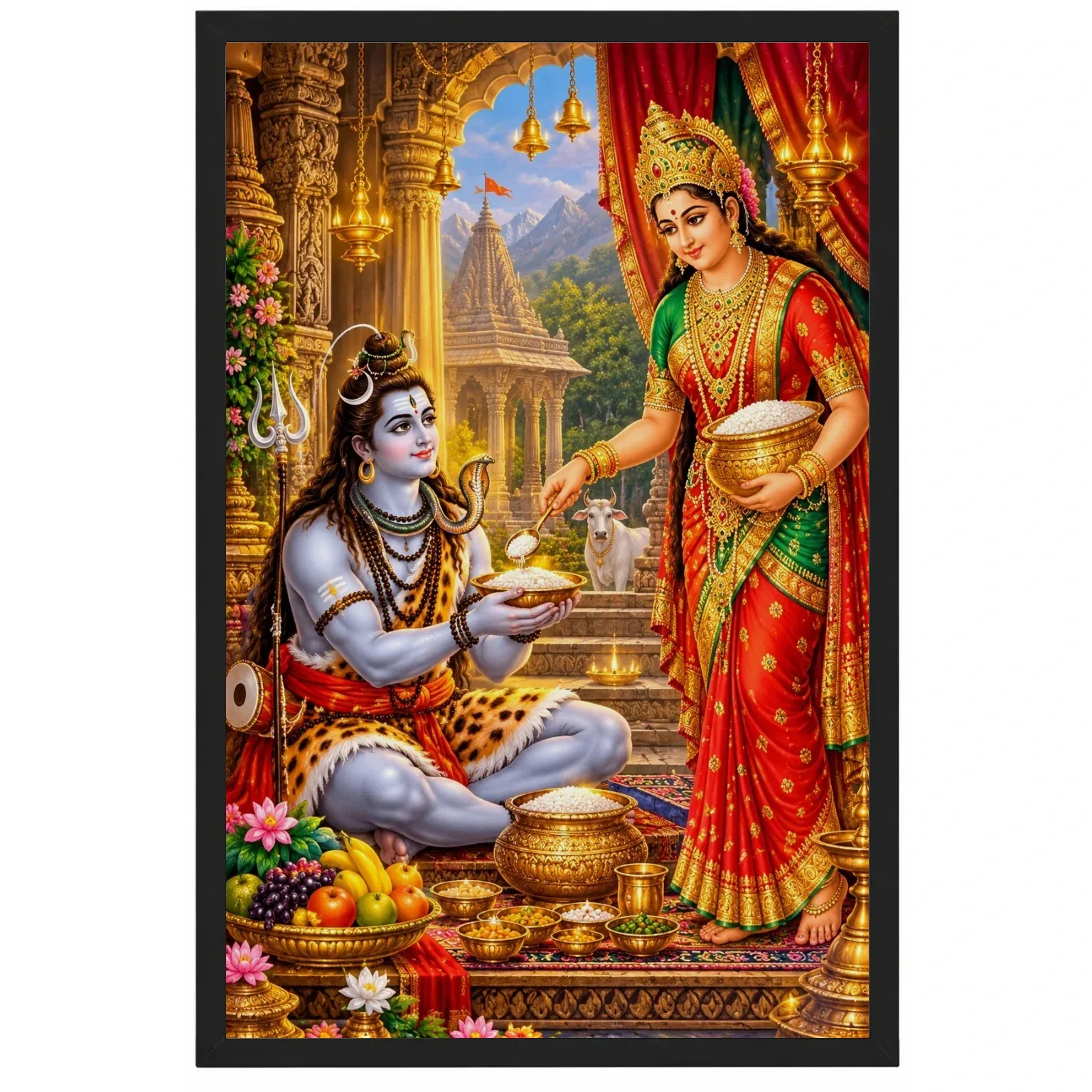 Annapurna Devi Heritage Temple Architecture Backdrop Photo Frame