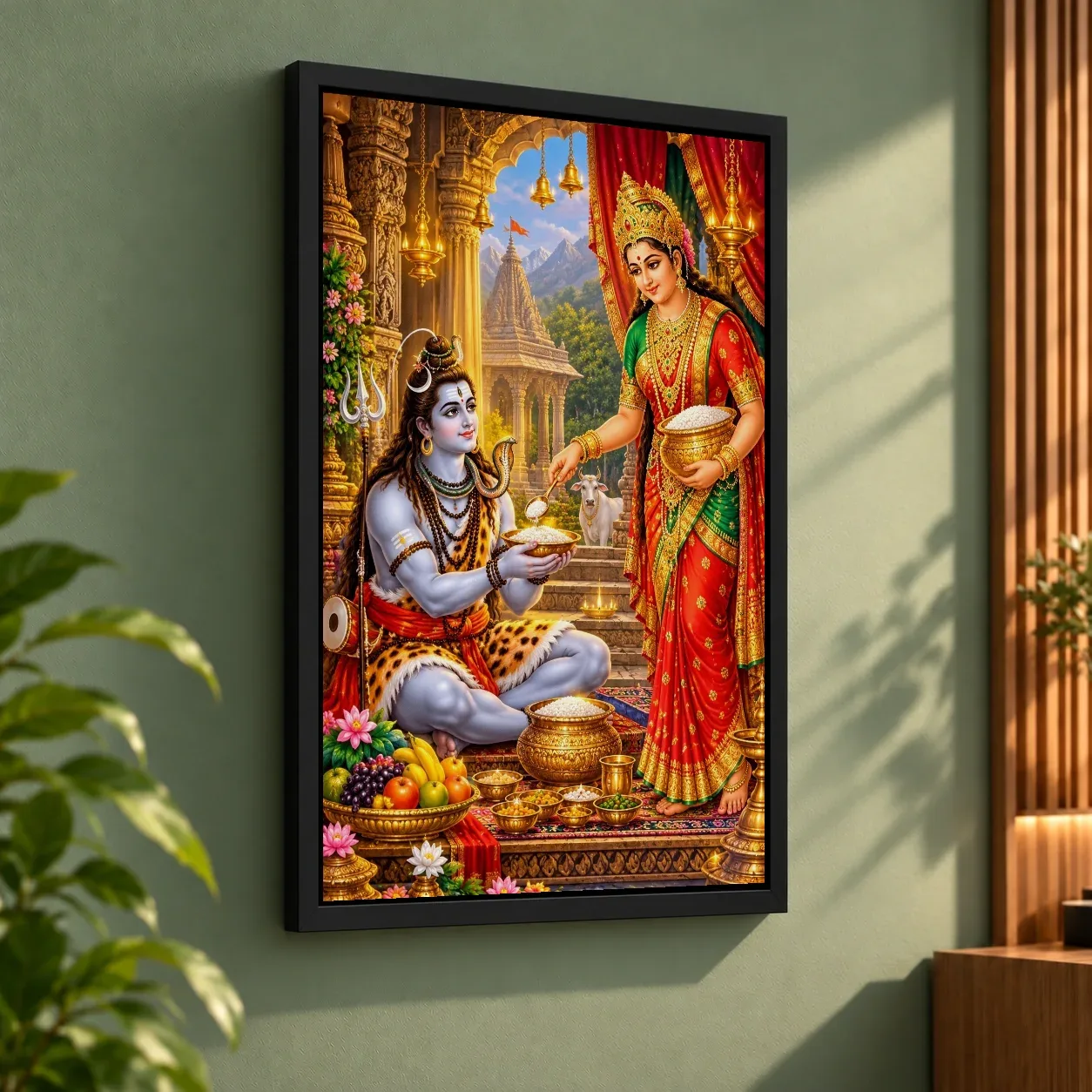 Annapurna Devi Heritage Temple Architecture Backdrop Photo Frame, view 3