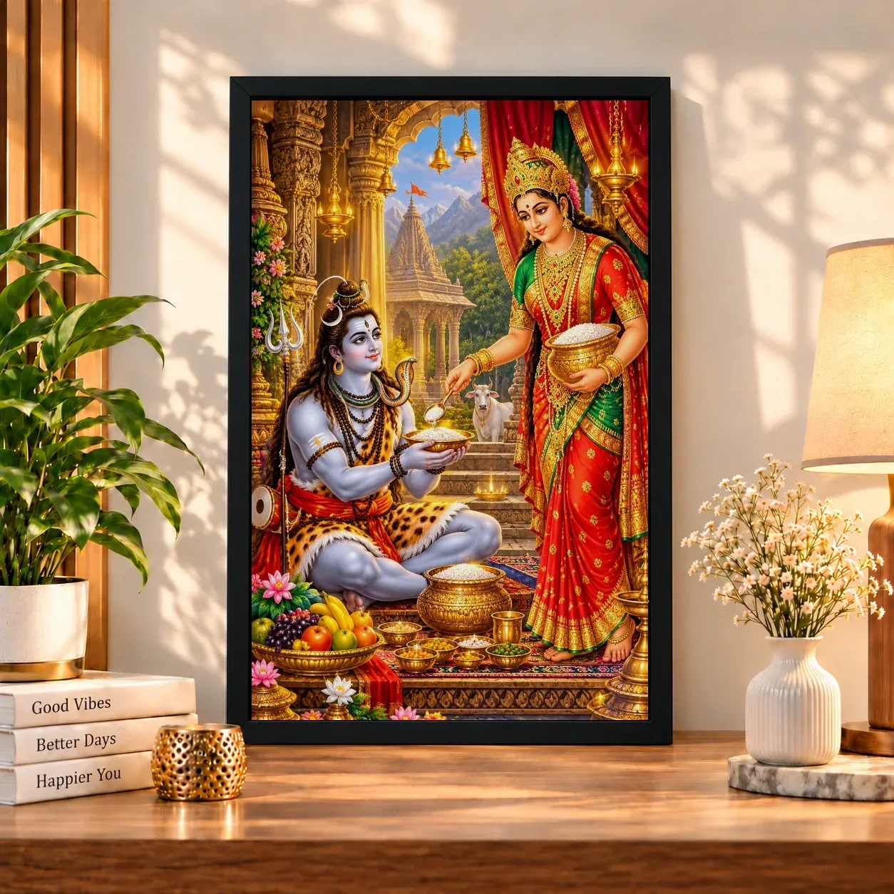 Annapurna Devi Heritage Temple Architecture Backdrop Photo Frame, view 4