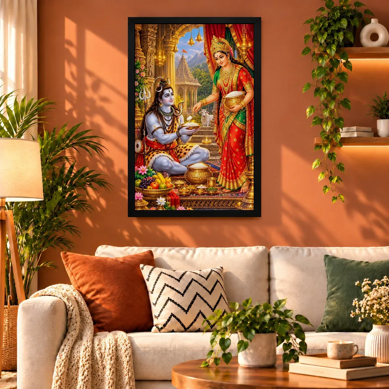 Annapurna Devi Heritage Temple Architecture Backdrop Photo Frame, view 5