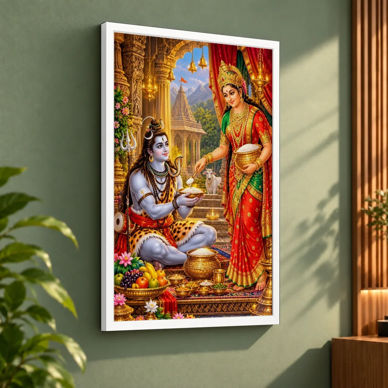 Annapurna Devi Heritage Temple Architecture Backdrop Photo Frame, view 7