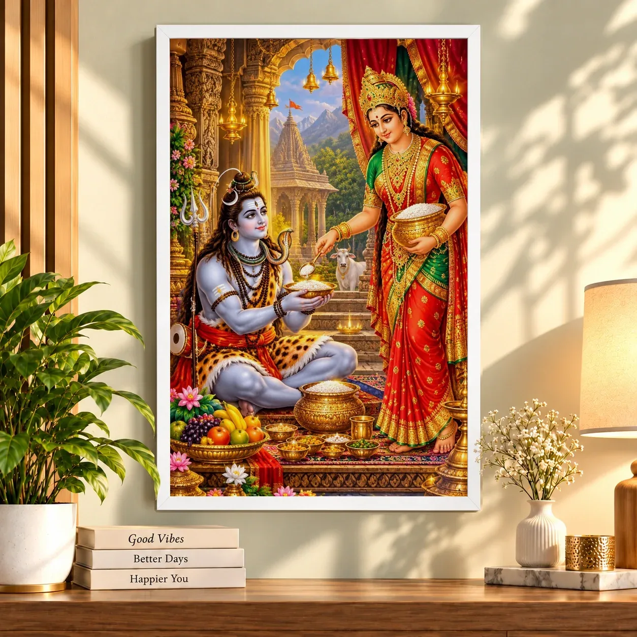 Annapurna Devi Heritage Temple Architecture Backdrop Photo Frame, view 8