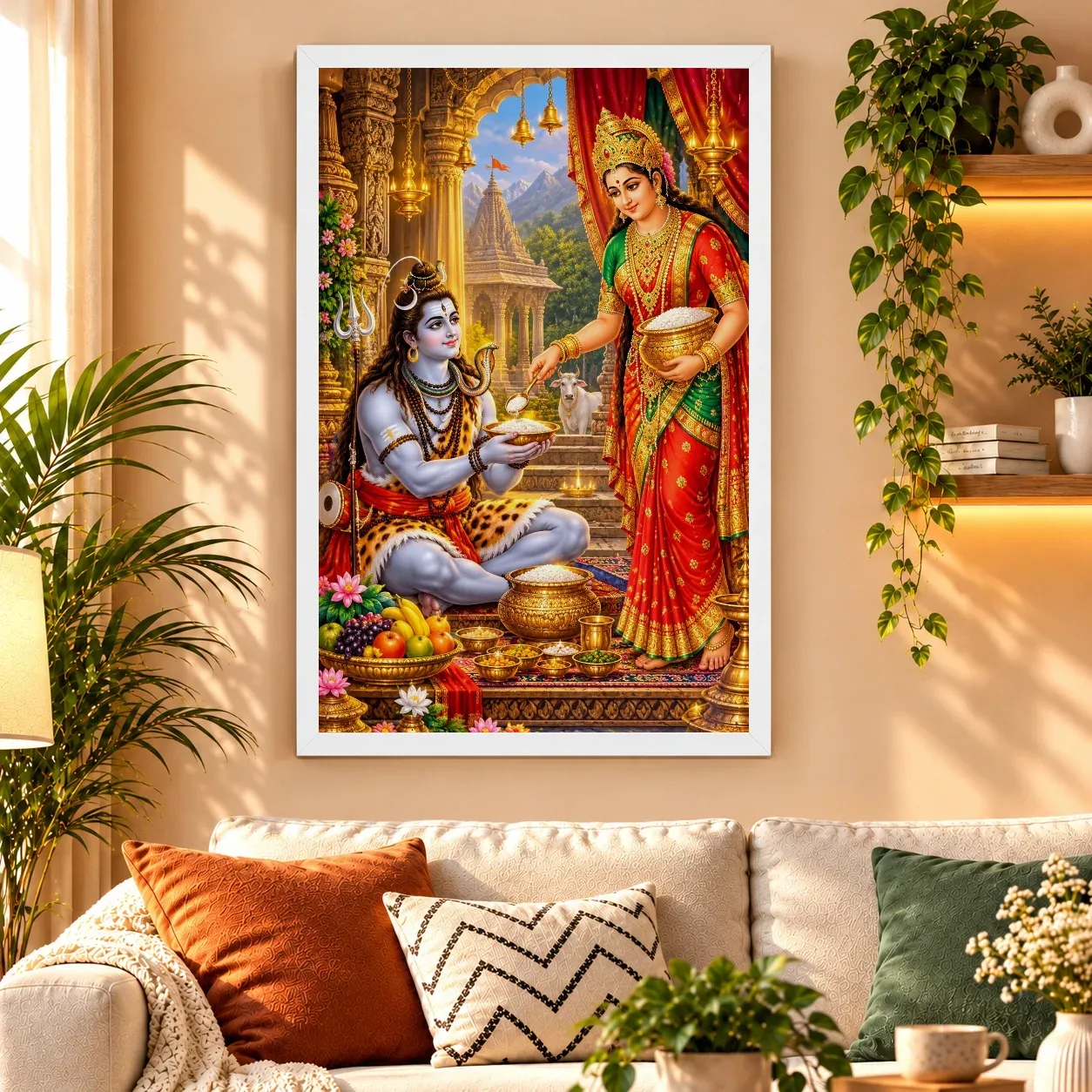 Annapurna Devi Heritage Temple Architecture Backdrop Photo Frame, view 9