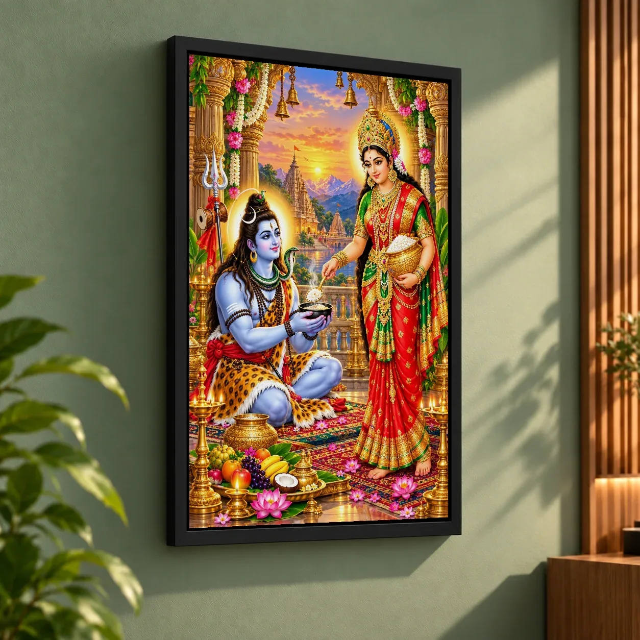 Annapurna Devi Serene Sunrise Blessing Photo Frame, view 3