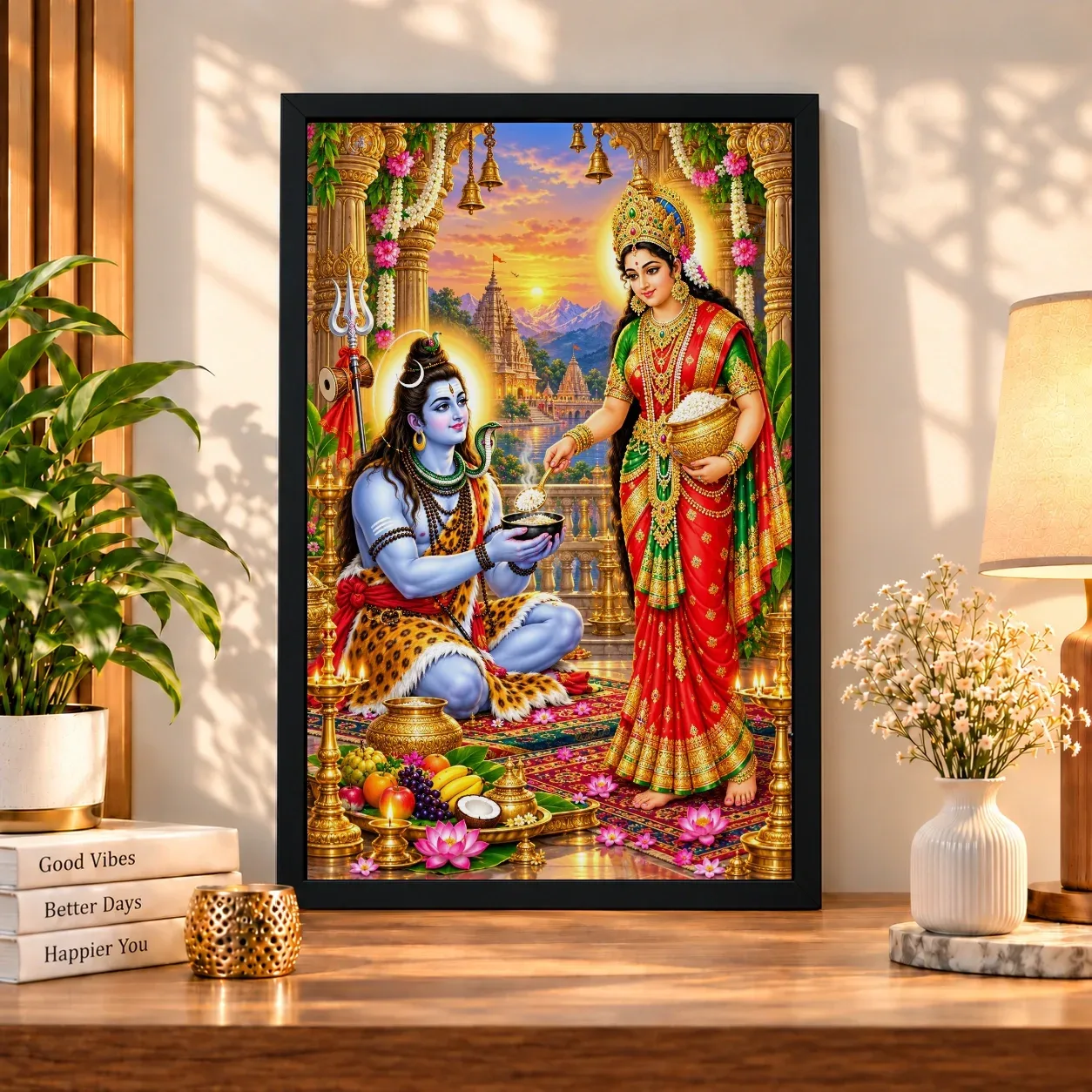 Annapurna Devi Serene Sunrise Blessing Photo Frame, view 4