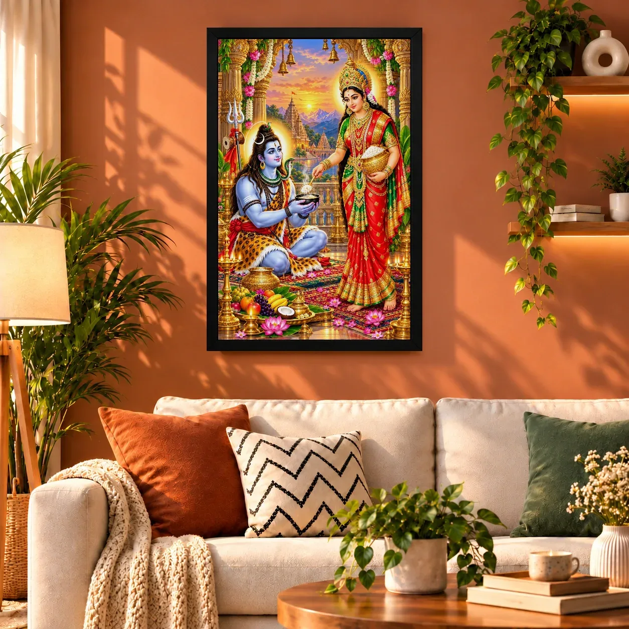 Annapurna Devi Serene Sunrise Blessing Photo Frame, view 5