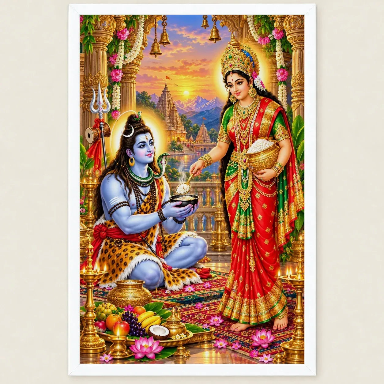 Annapurna Devi Serene Sunrise Blessing Photo Frame, view 6
