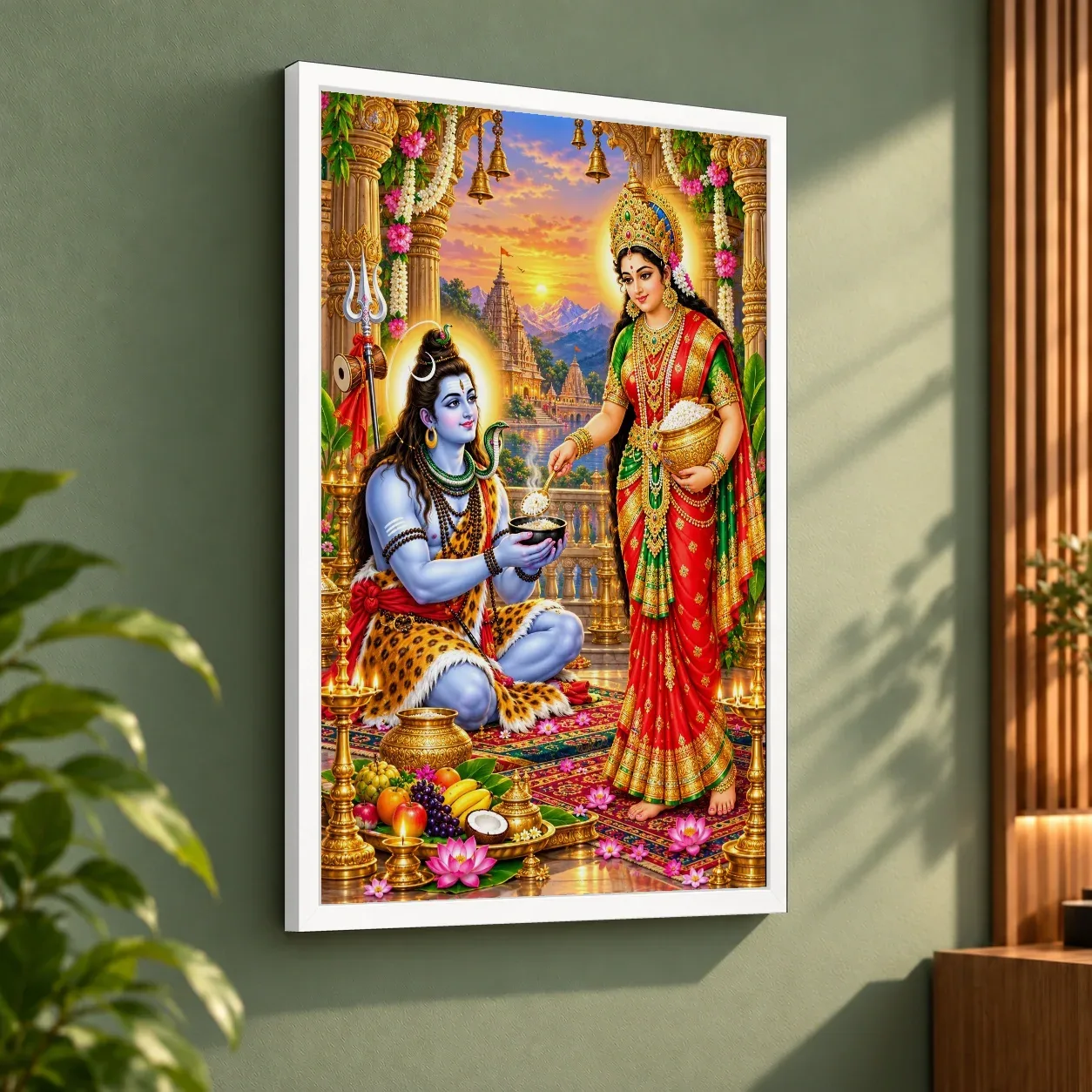Annapurna Devi Serene Sunrise Blessing Photo Frame, view 7