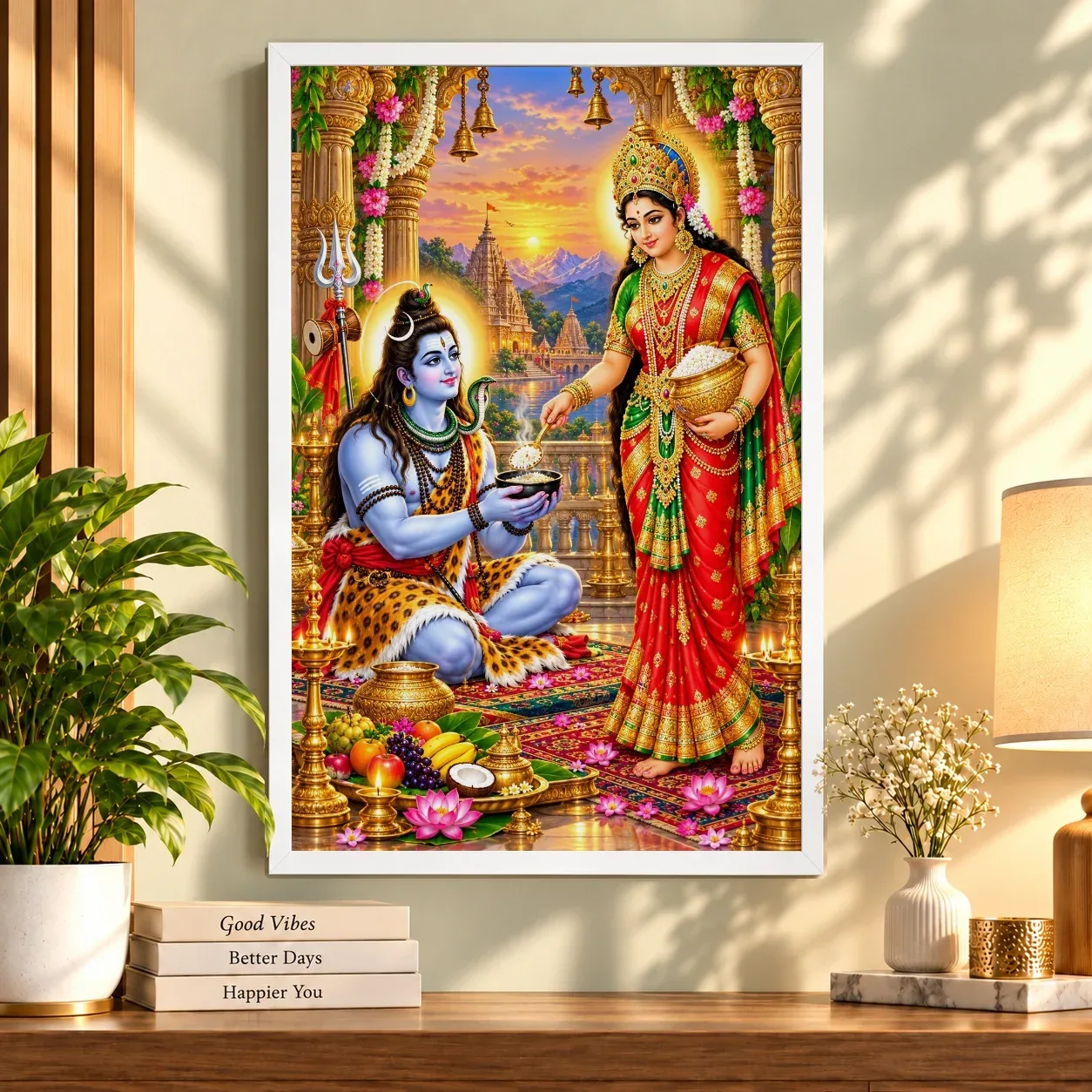 Annapurna Devi Serene Sunrise Blessing Photo Frame, view 8