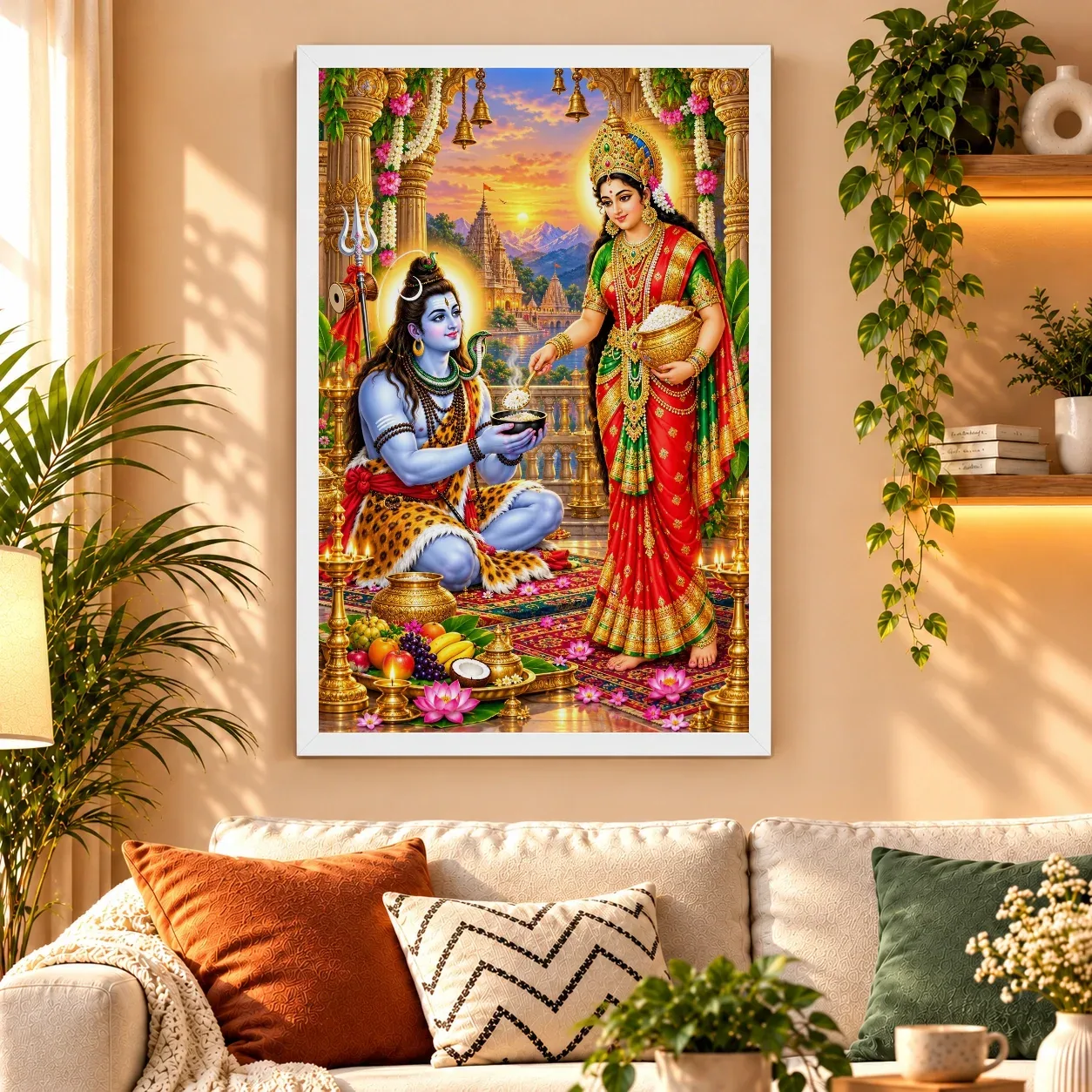 Annapurna Devi Serene Sunrise Blessing Photo Frame, view 9