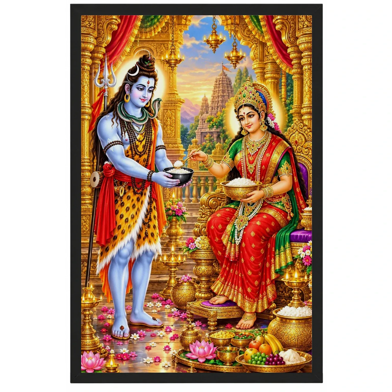 Annapurna Devi Kashi Food Blessings Photo Frame