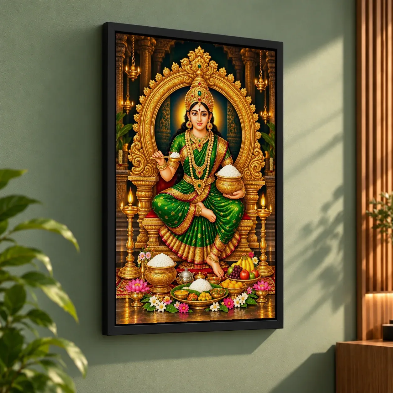 Annapurna Devi Royal Jewel-Toned Portrait Photo Frame, view 3