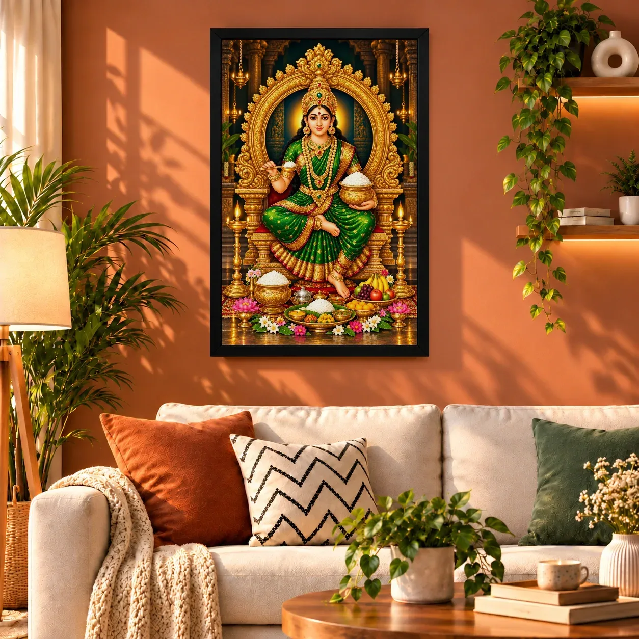 Annapurna Devi Royal Jewel-Toned Portrait Photo Frame, view 5