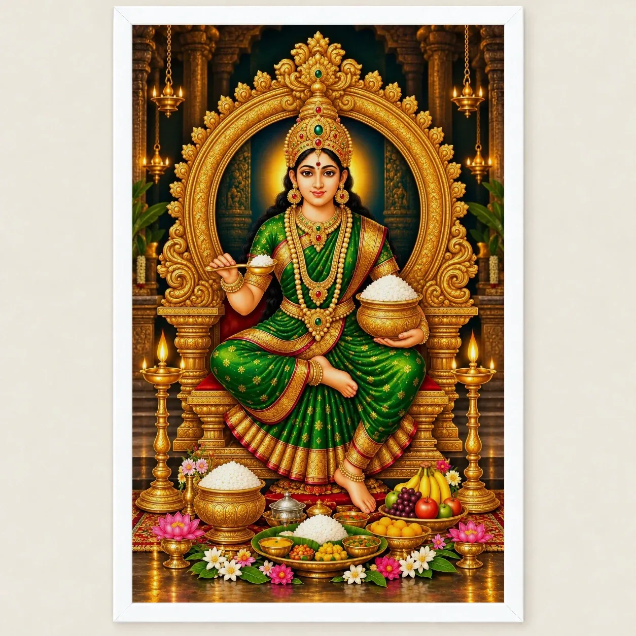 Annapurna Devi Royal Jewel-Toned Portrait Photo Frame, view 6