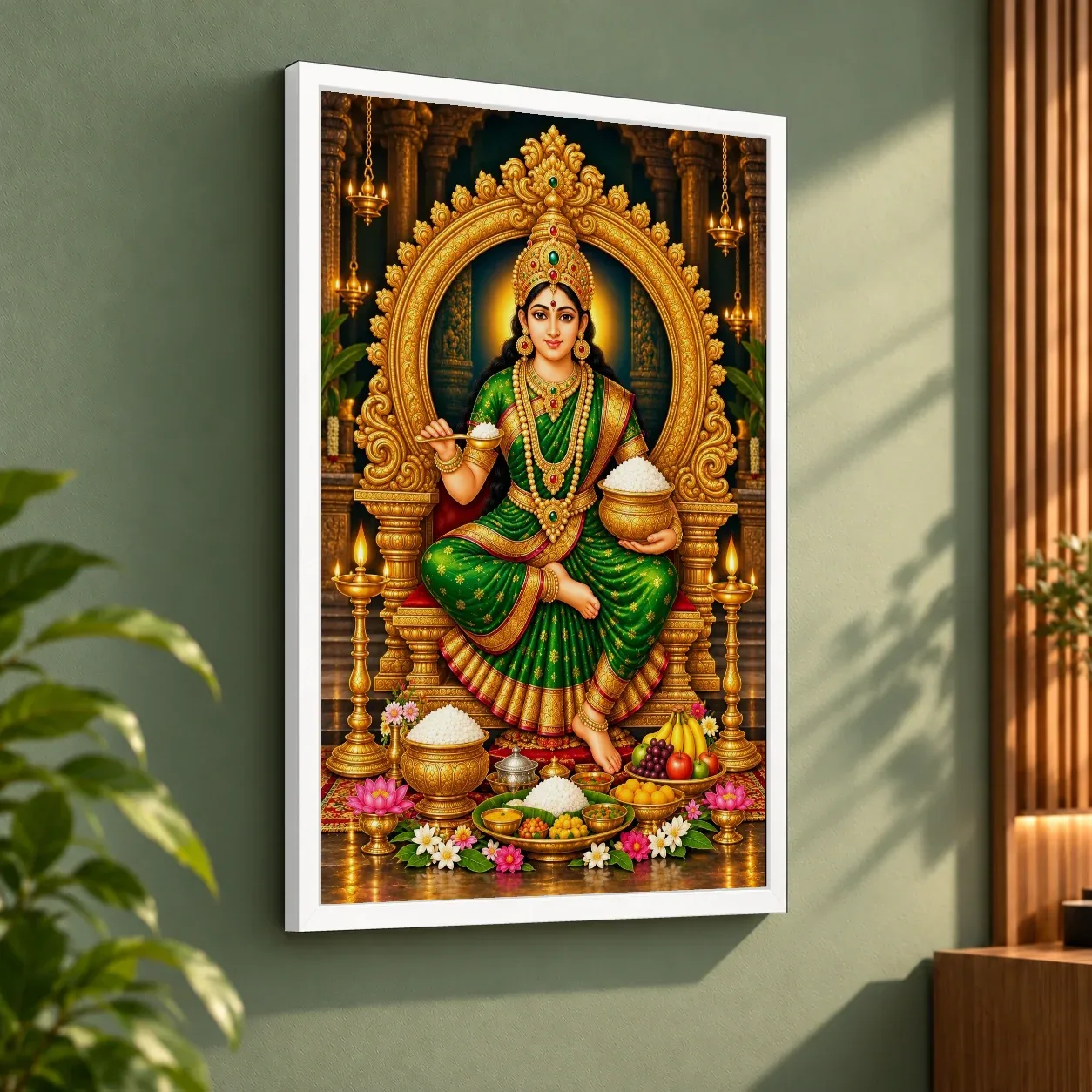 Annapurna Devi Royal Jewel-Toned Portrait Photo Frame, view 7