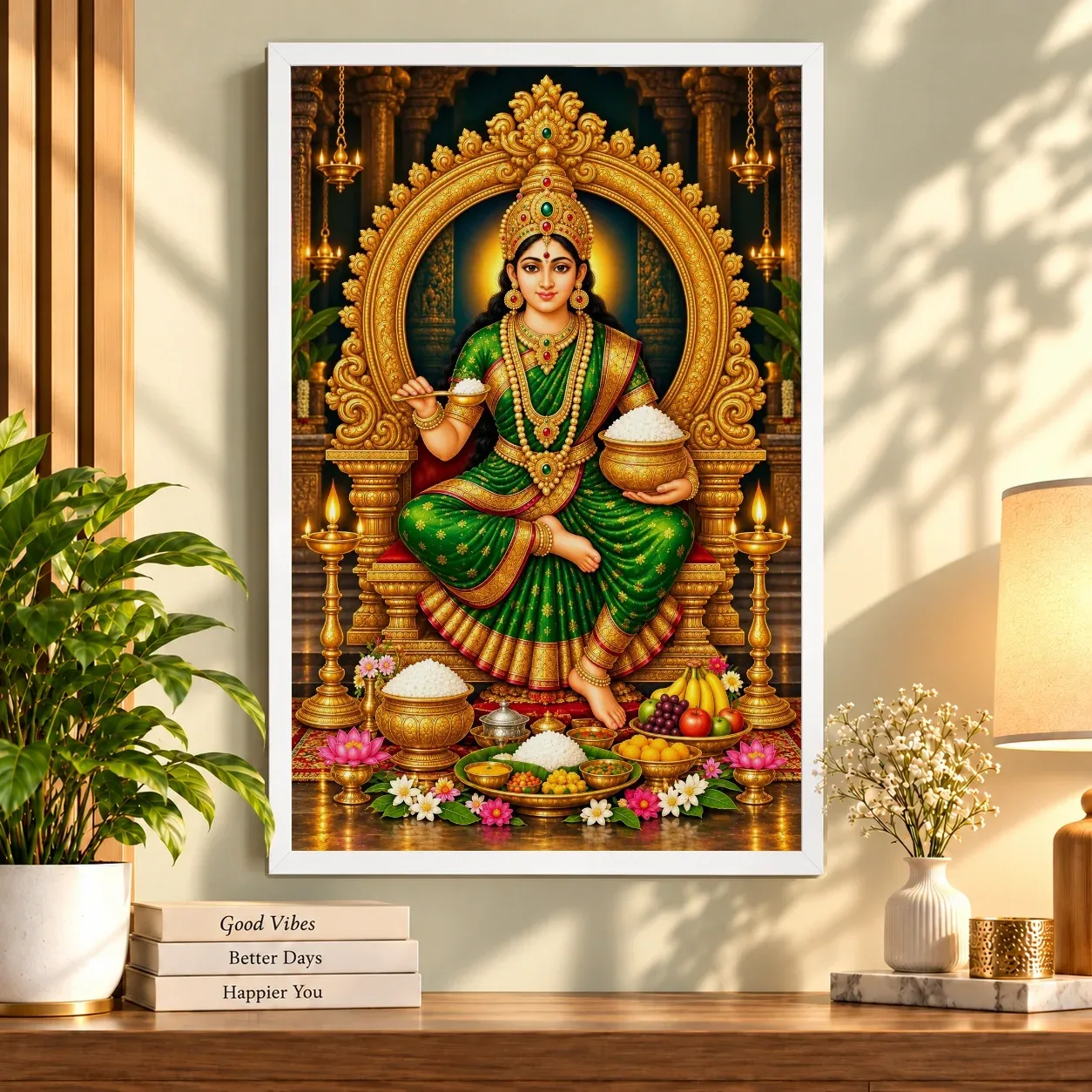 Annapurna Devi Royal Jewel-Toned Portrait Photo Frame, view 8