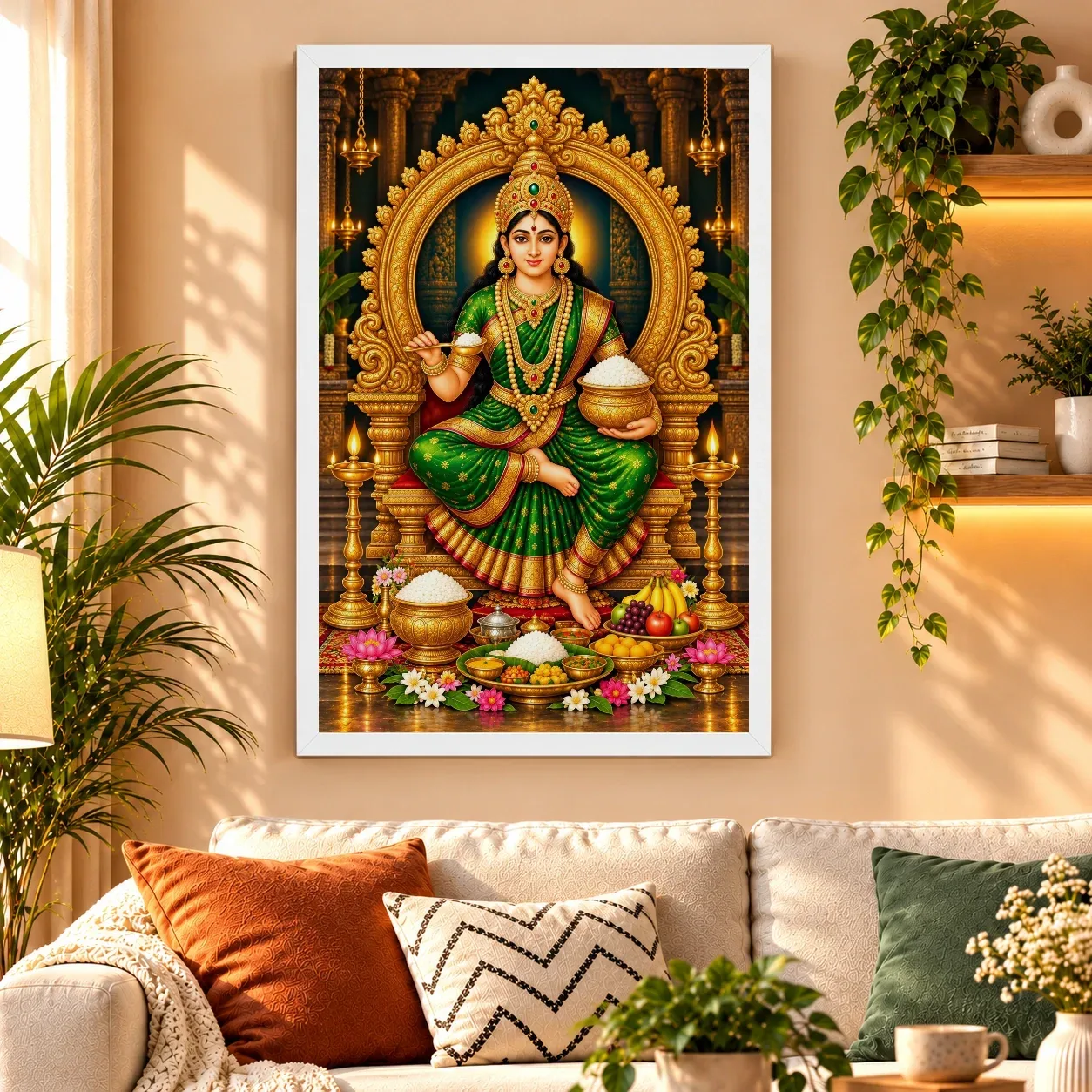 Annapurna Devi Royal Jewel-Toned Portrait Photo Frame, view 9